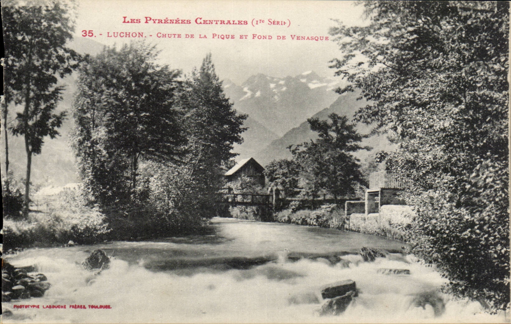 CPA Luchon Falls of the Spade and bottom of Venasque