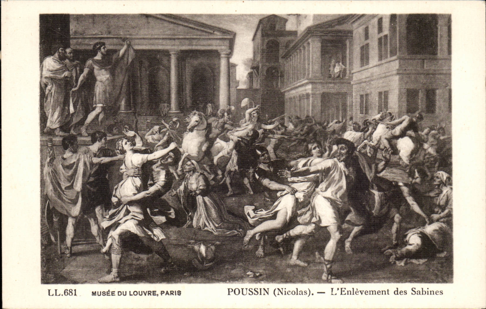 Musee du Louvre CPA Paris Poussin L'enlevement des Sabines