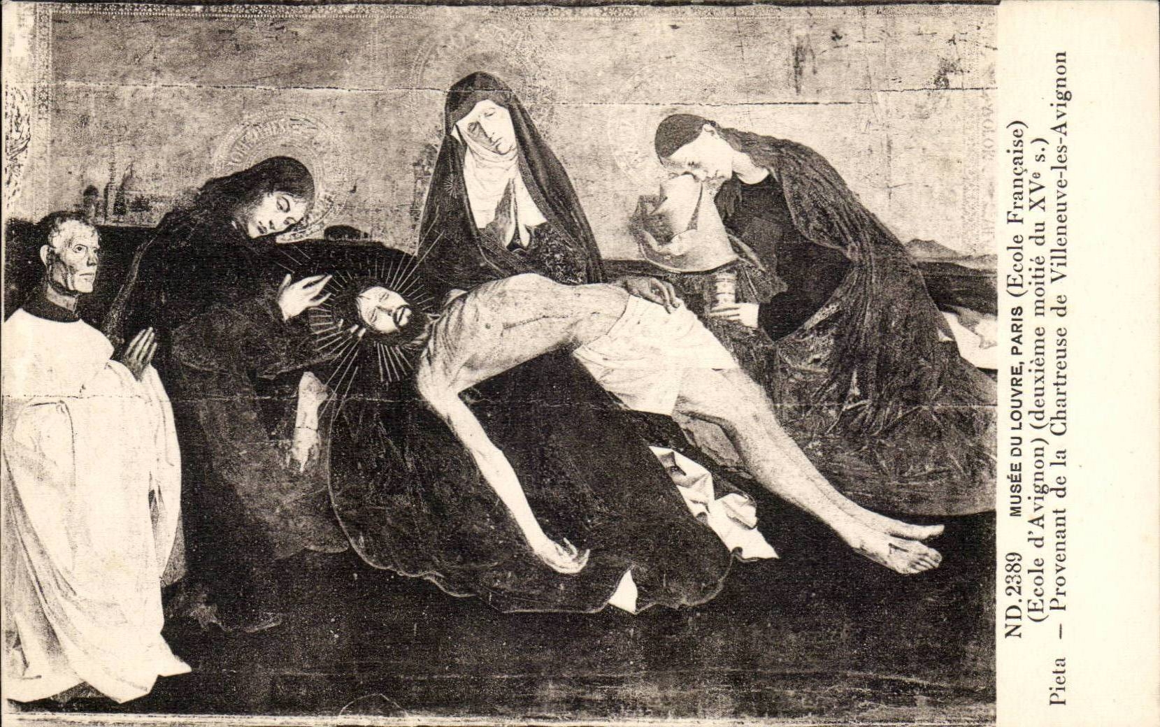 Musee du Louvre Paris cPA Pieta Provenant de la chartreuse de Villeneuve les avignon