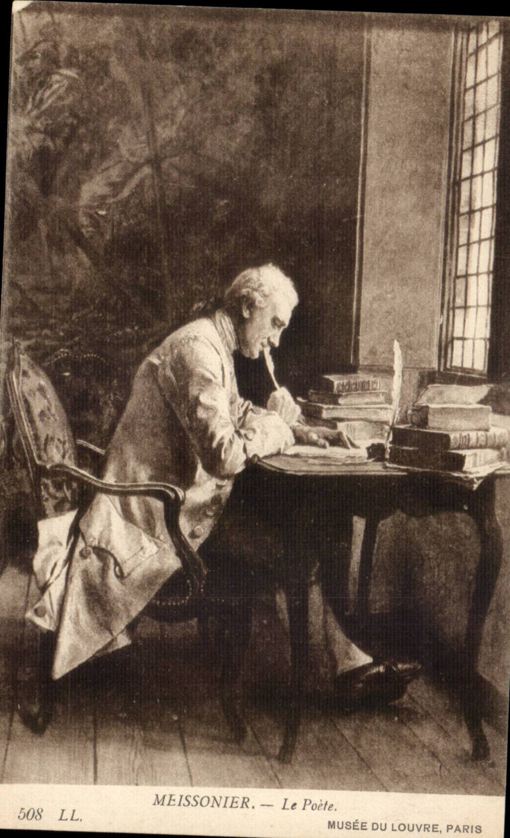 Meissonnier CPA Le poete