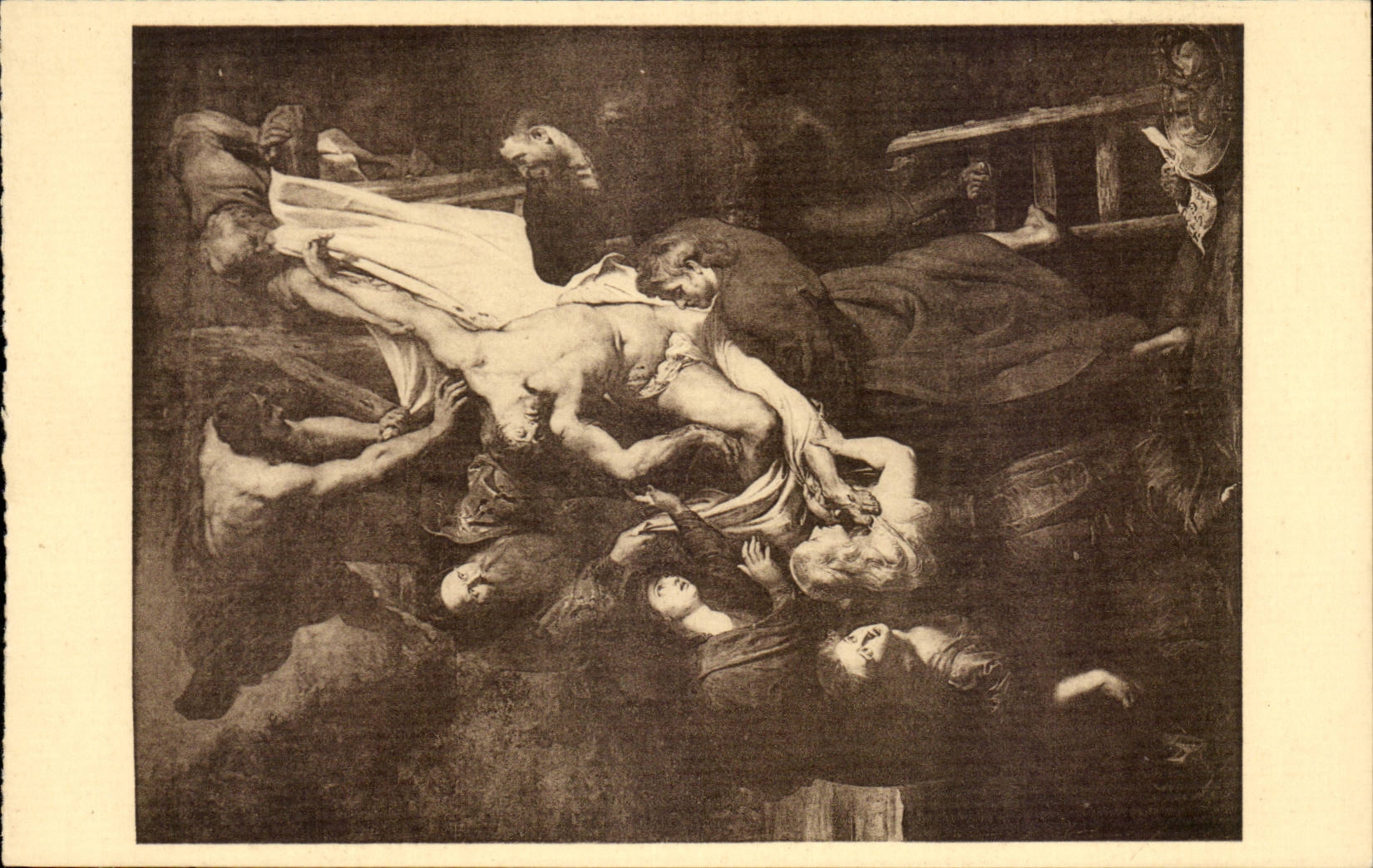 CPA Anvers Cathedrale Rubens la descente de croix