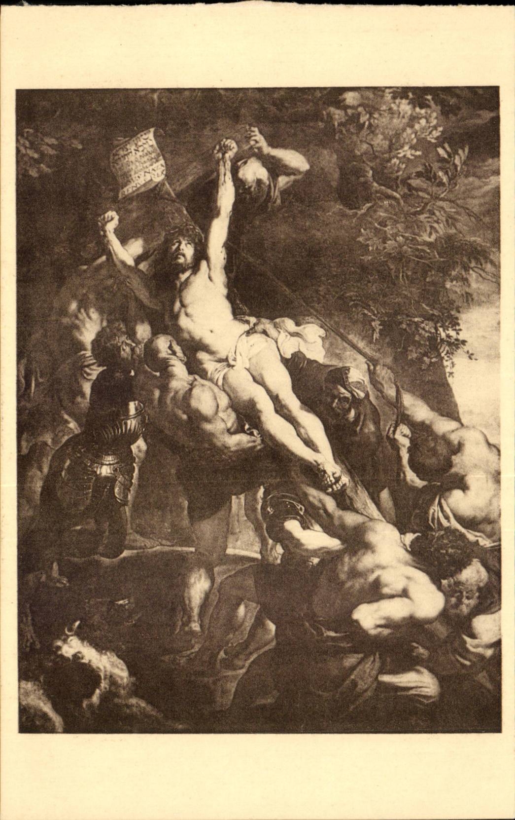 CPA Anvers Cathedrale L'erection de la croix