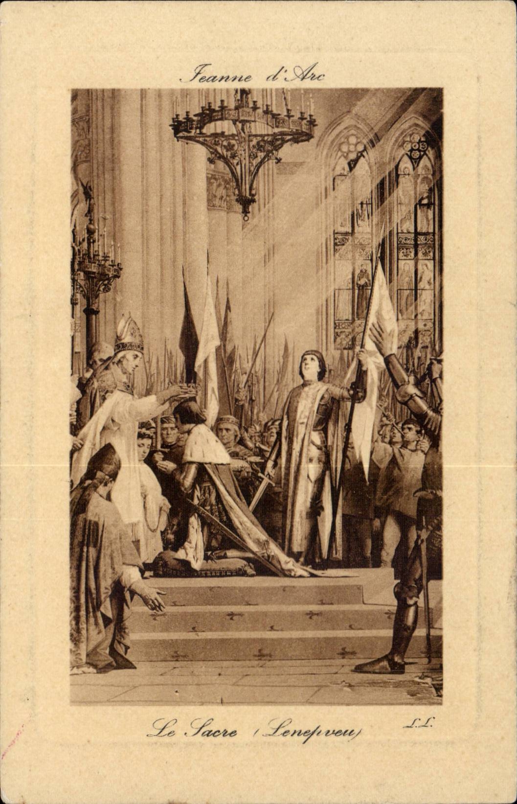 CPA Jeanne d'arc Le sacre lenepveu