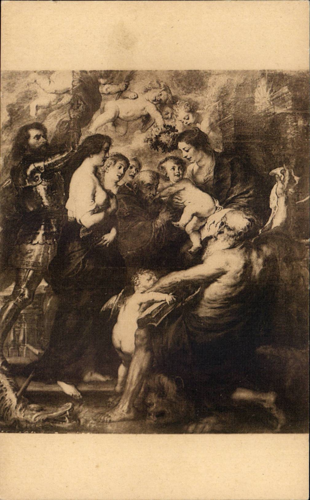 CPA Anvers Eglise St Jacques Retable de la chapelle de Rubens