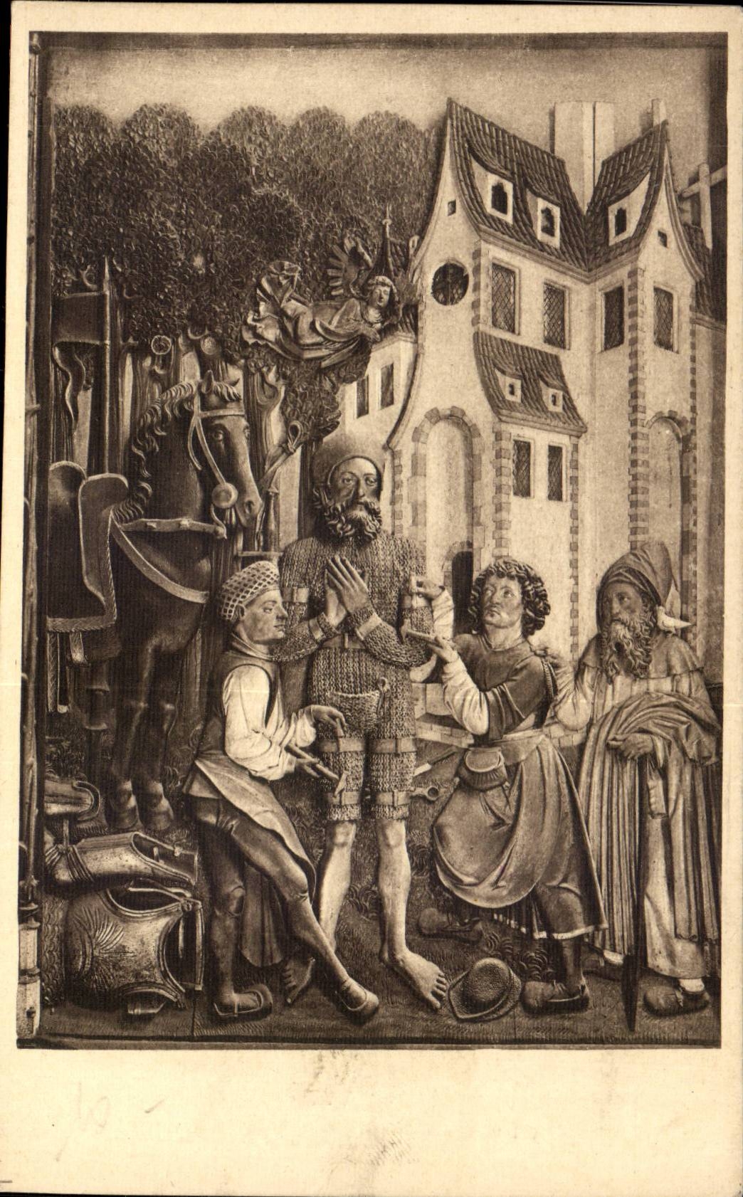 CPA Eglise of St Guillaume has Strasbourg Legende of the duke Guillaume of low Aquitaine wood relief