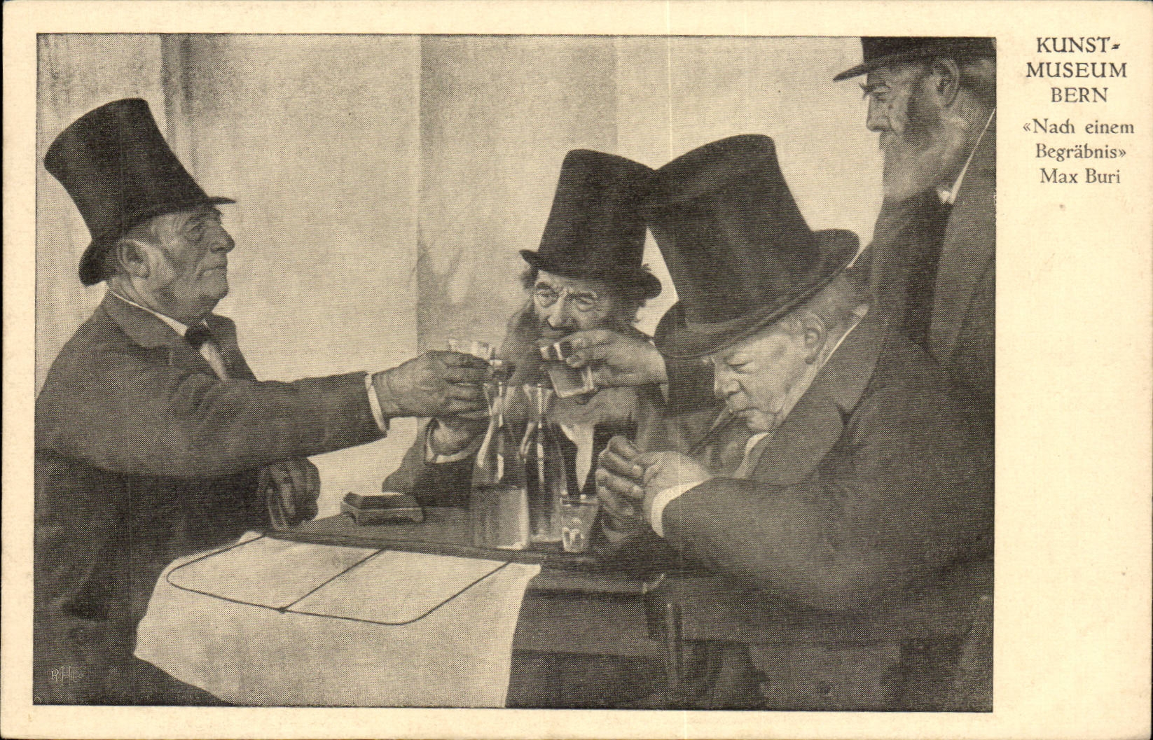 CPA Berlin Kunstmuseum Nach einen Begrabnis Max Buri