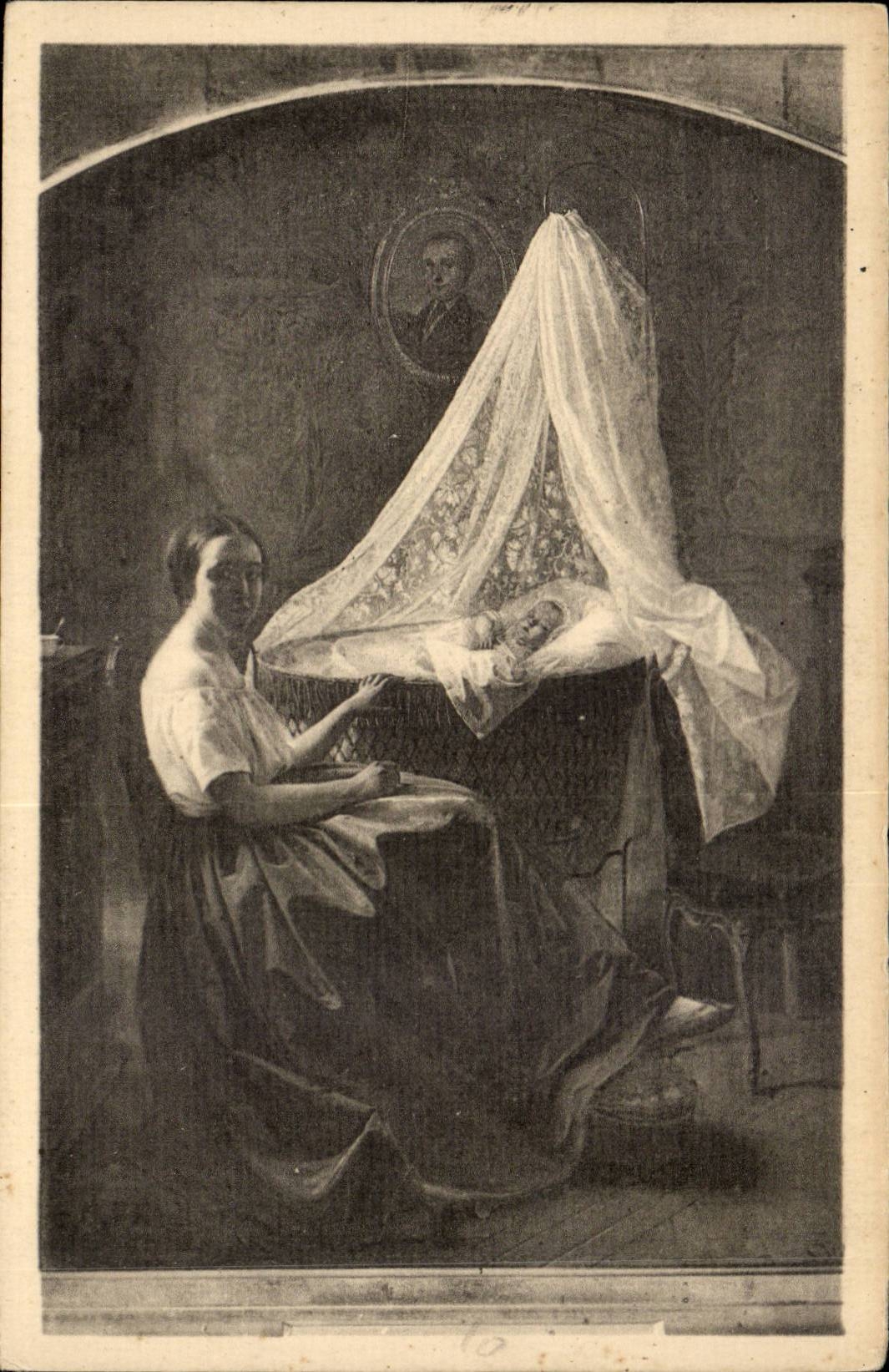 CPA Bilotte Leon Joseph Une jeune mere Musee de Dijon