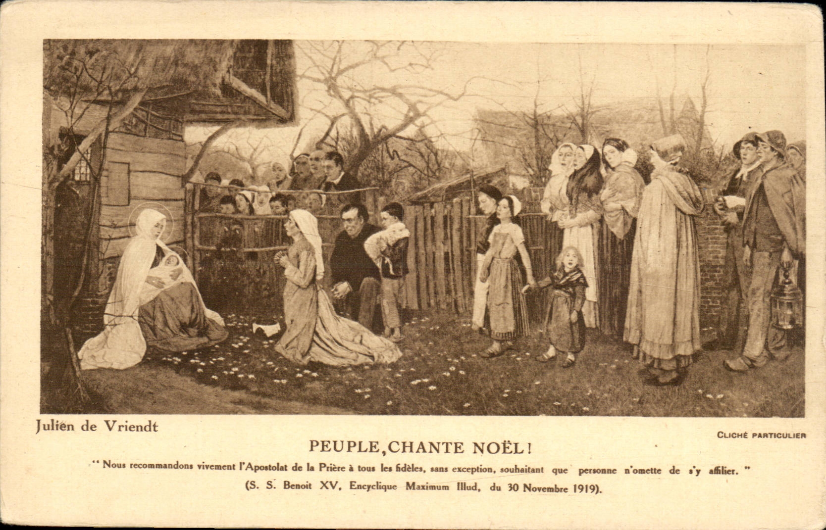 CPA Peuple Chante Noel ! Julien de Vriendt