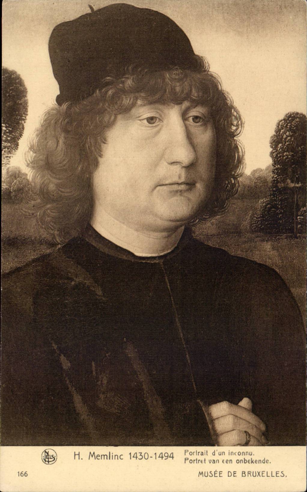 CPA H Memlinc 1430 1494 Portrait d'un inconnu Musee de Bruxelles