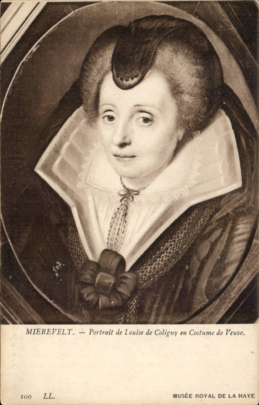 CPA Miierevelt Portrait de Louis de Coligny en costume de Veuve