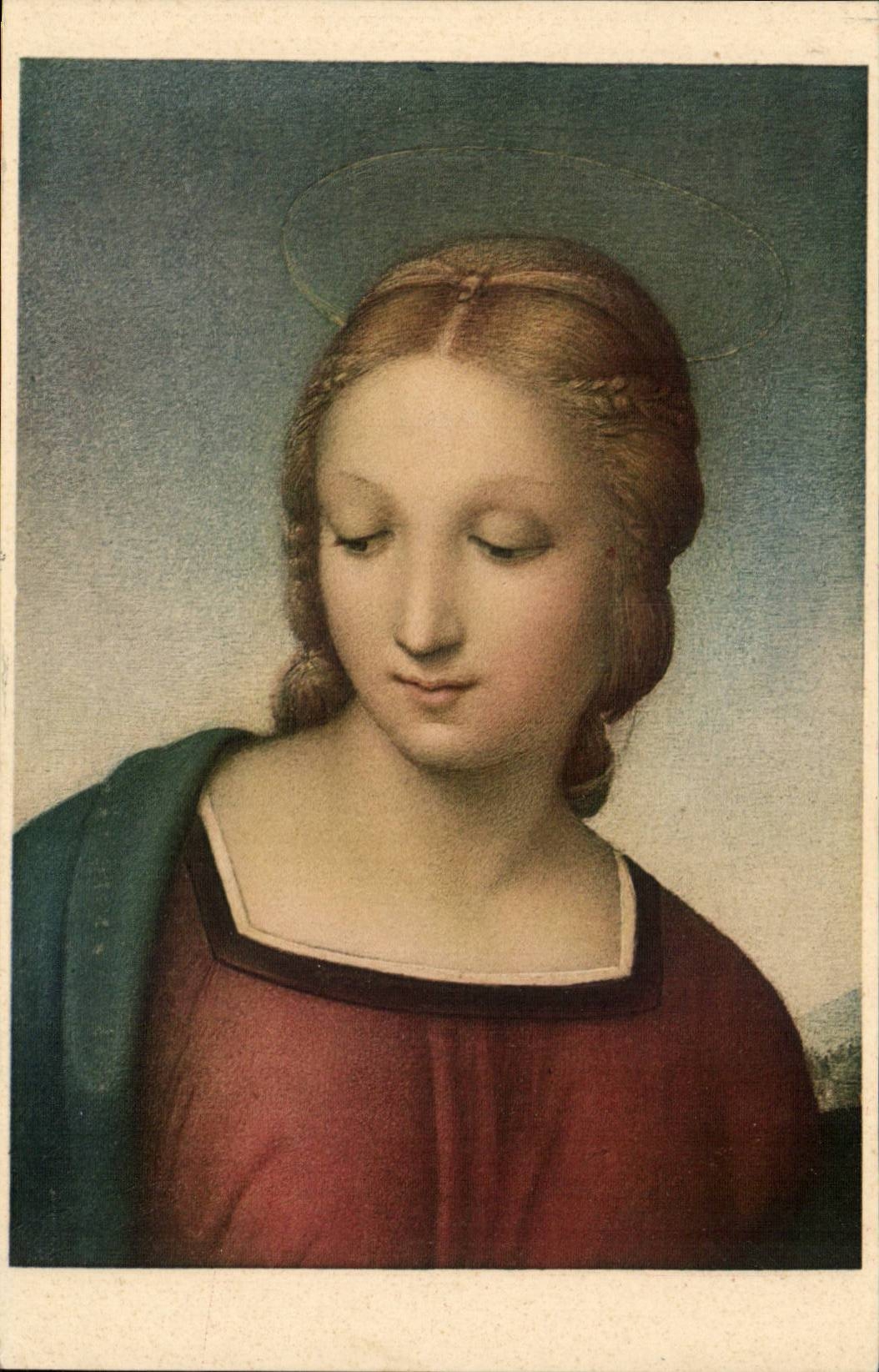 CPA Madonna del CArdellino Raffaello Galleria Uffixi Firenzo