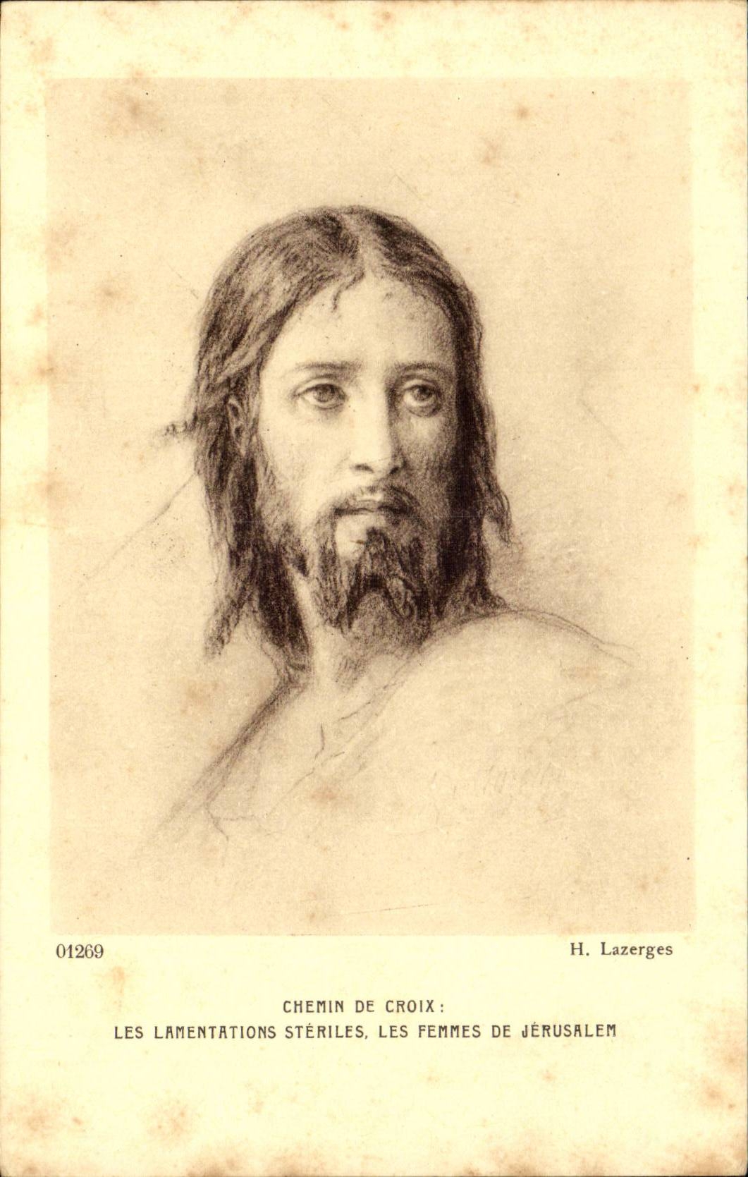 CPA Chemin de croix Les lamentations steriles Les femmes de Jerusalem