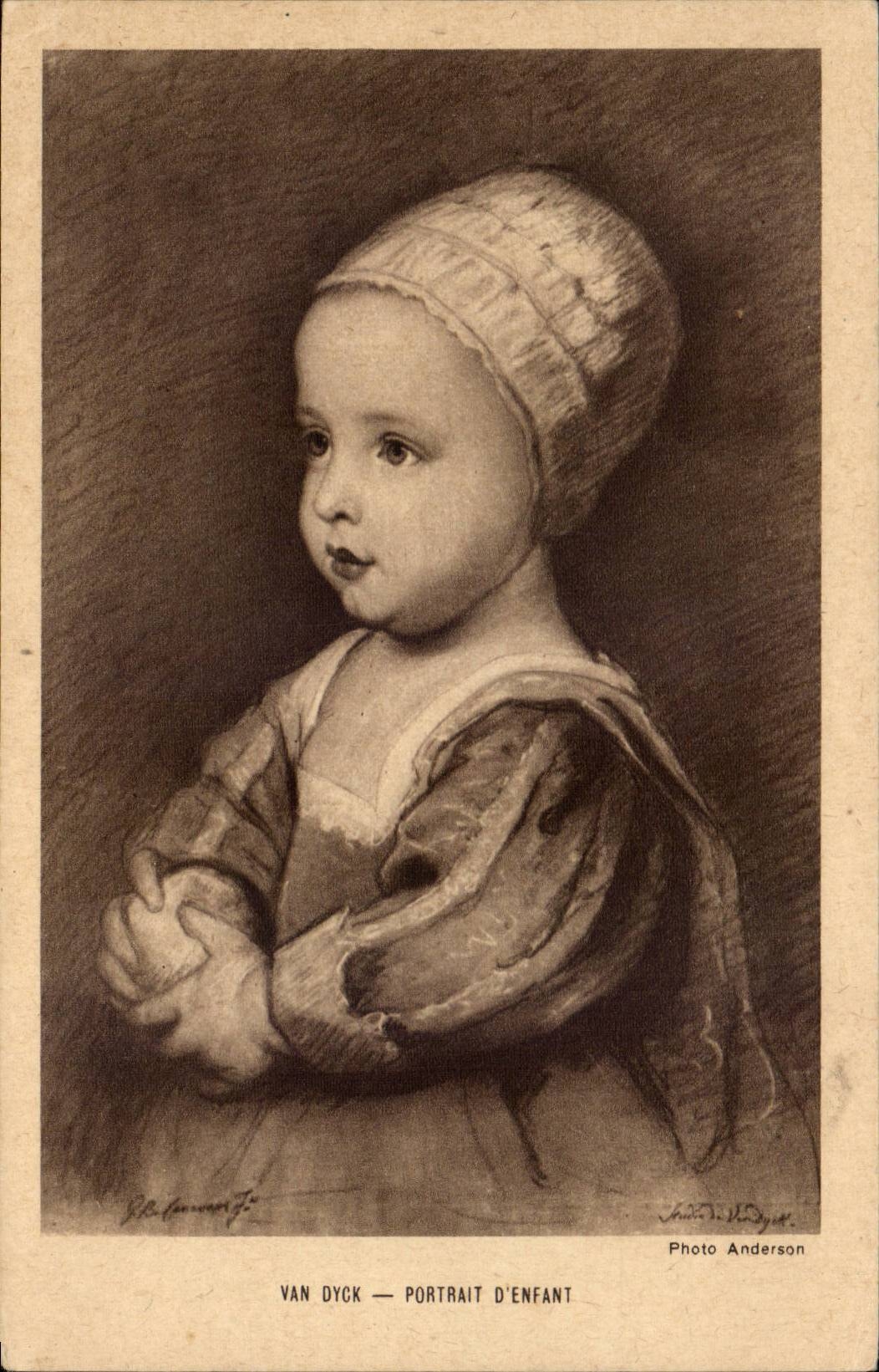 CPA Van Dyck Portrait d'enfant