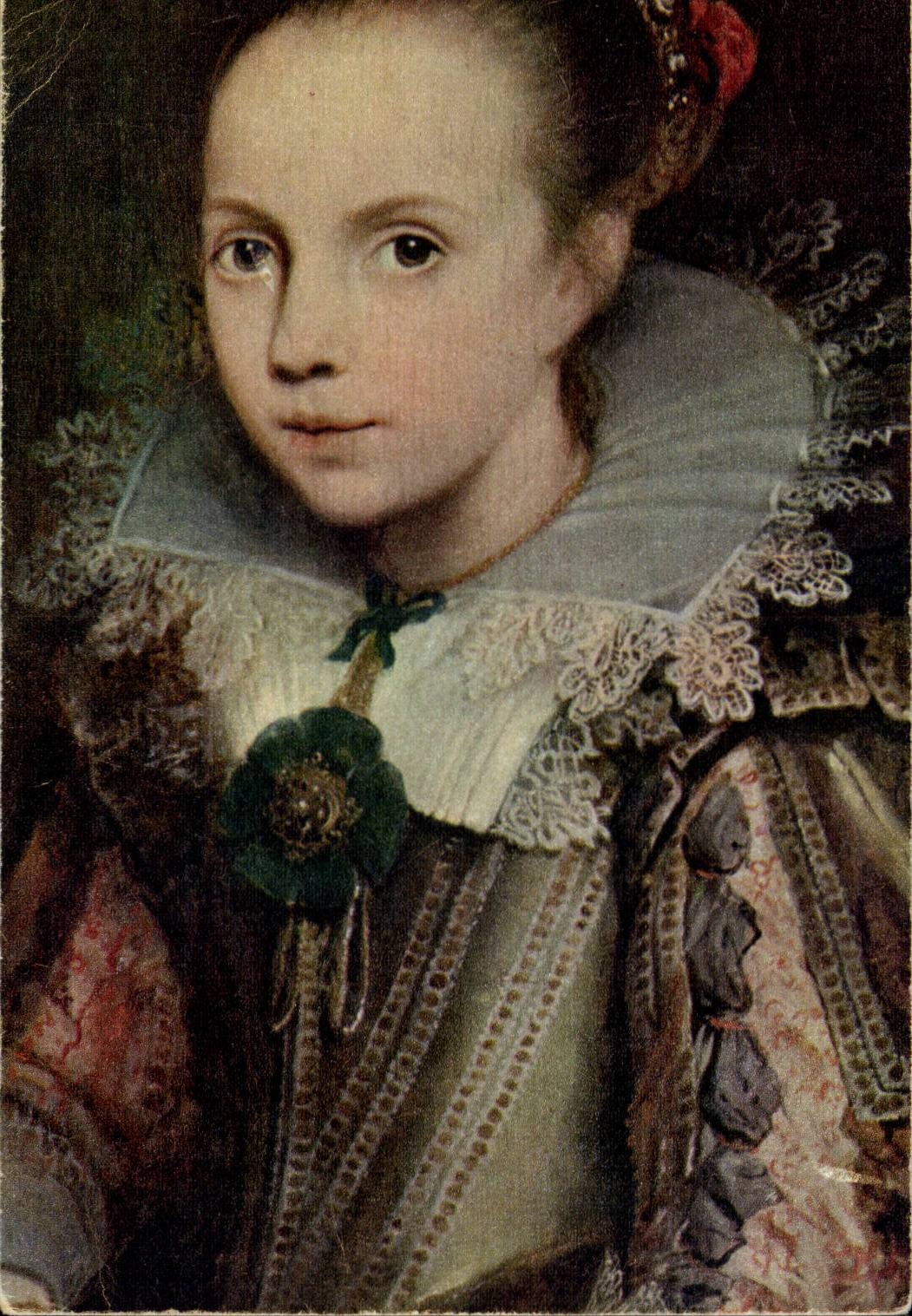 CPA Potrait de fillette C de Vos Musee Mayer Van Den Bergh Anvers