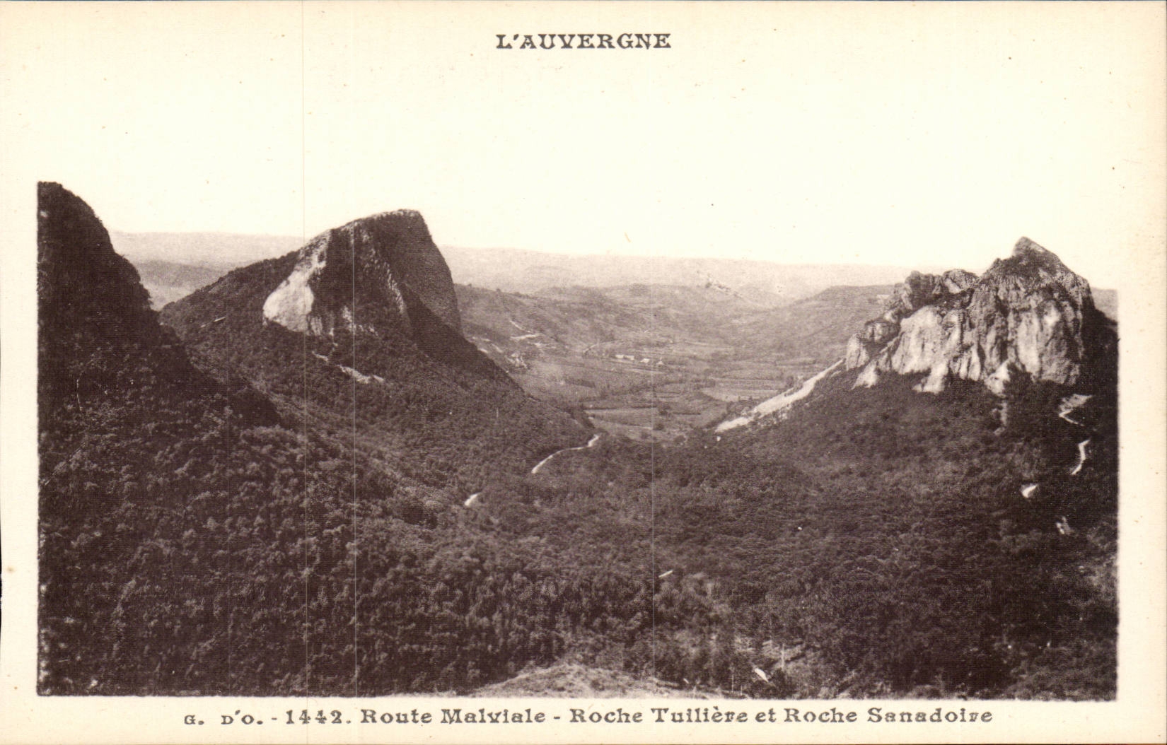 CPA Auvergne Road Malvaiale Tuilliere Rock and Sanadoise rock