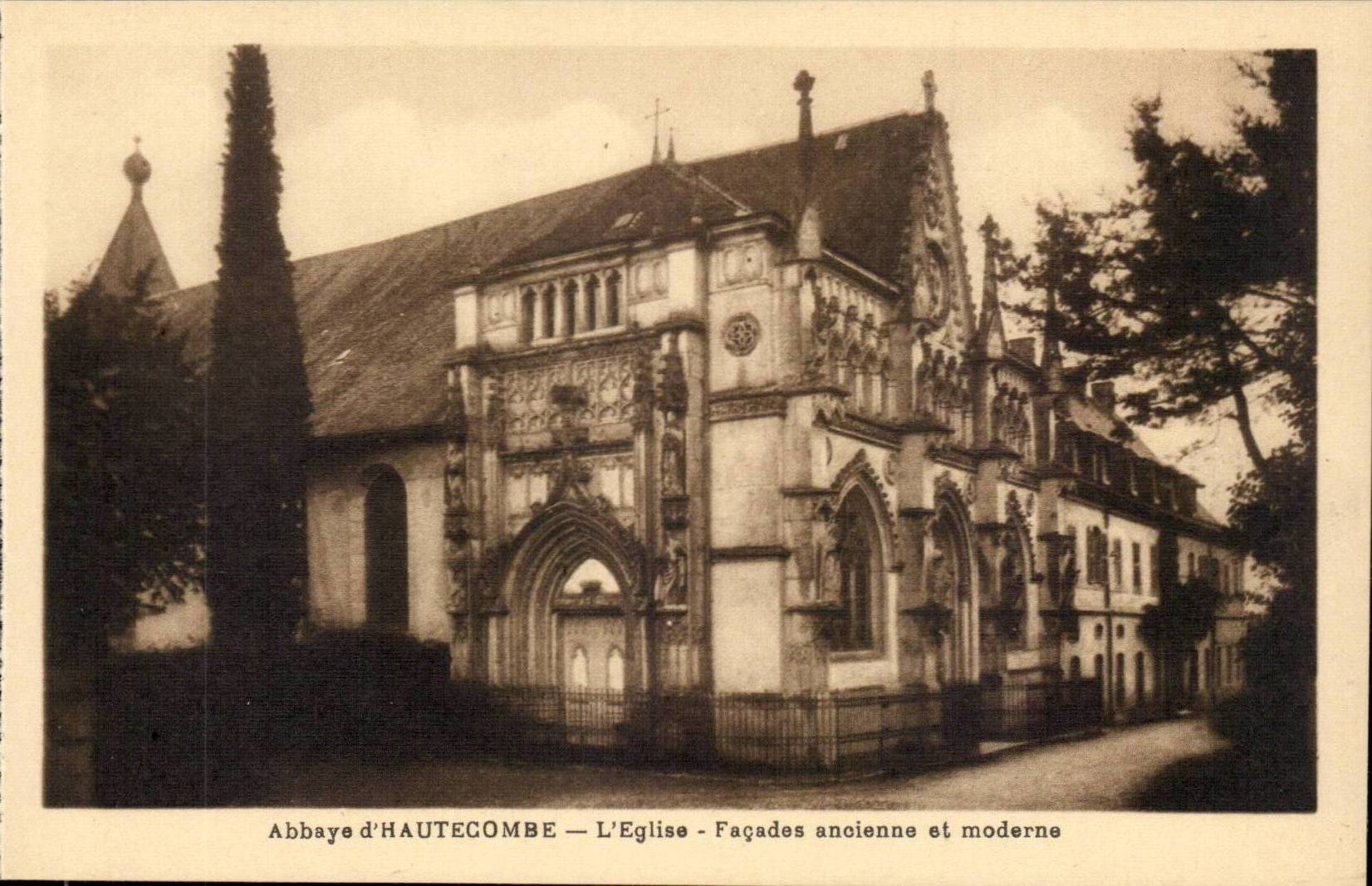 Aix les Bains - Abbey of Hautecombe - the Church frontage old and modern - CPA