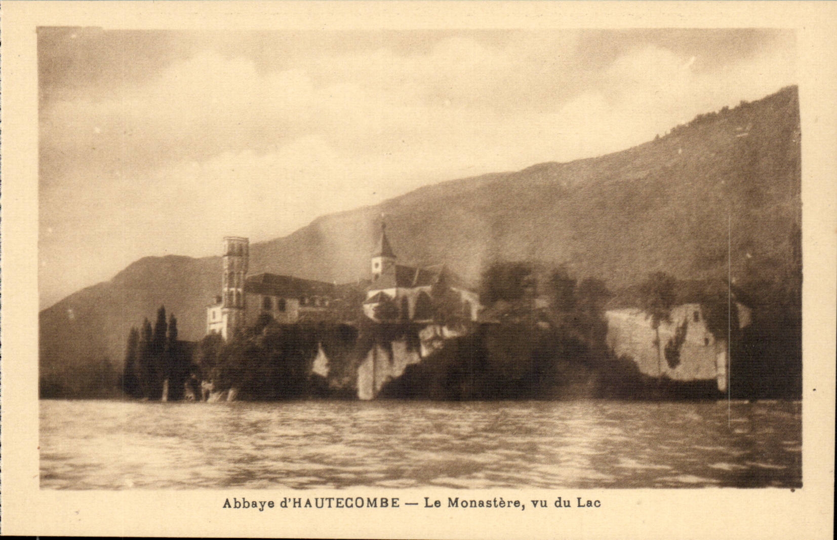 Aix les Bains - Abbey of Hautecombe - the Monastery seen of the Lake - CPA