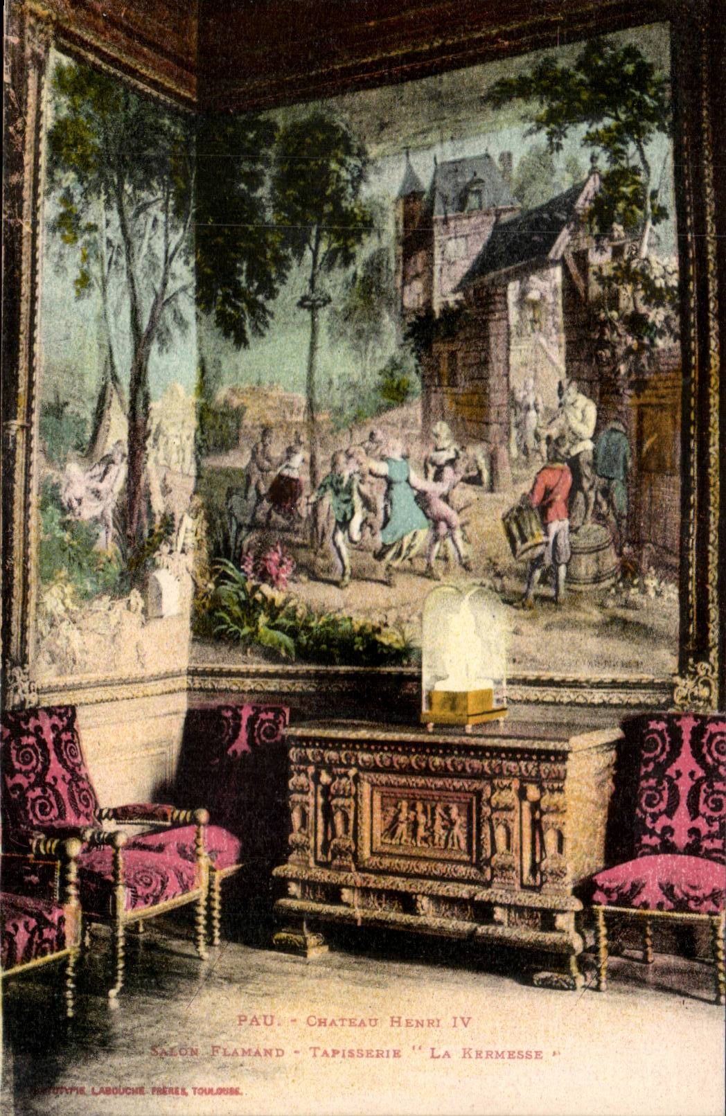 Pau - Castle Henri IV - Flemish Living room - Tapestry Market CPA