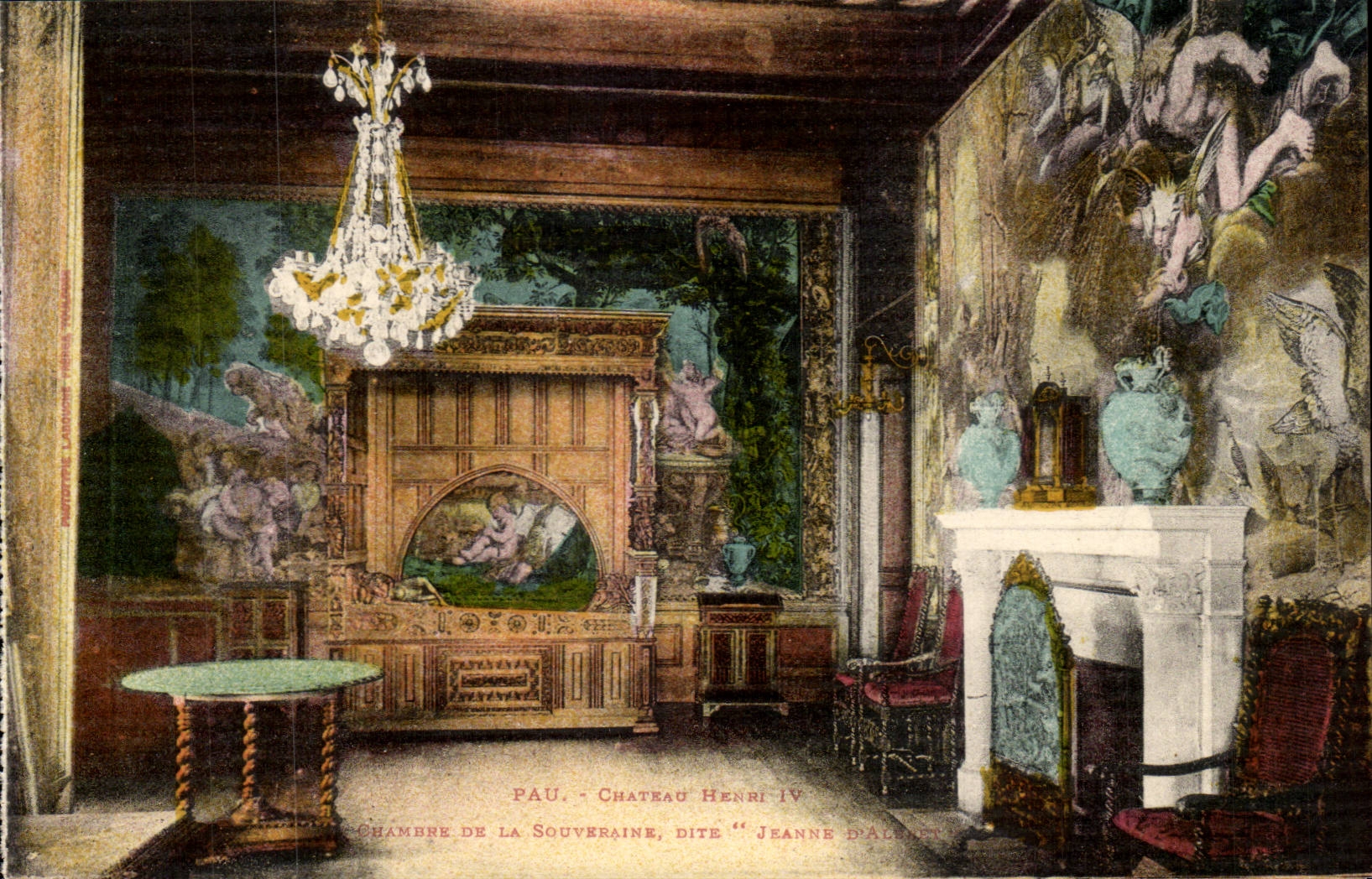 Pau - Castle Henri IV - Room of the Sovereign CPA