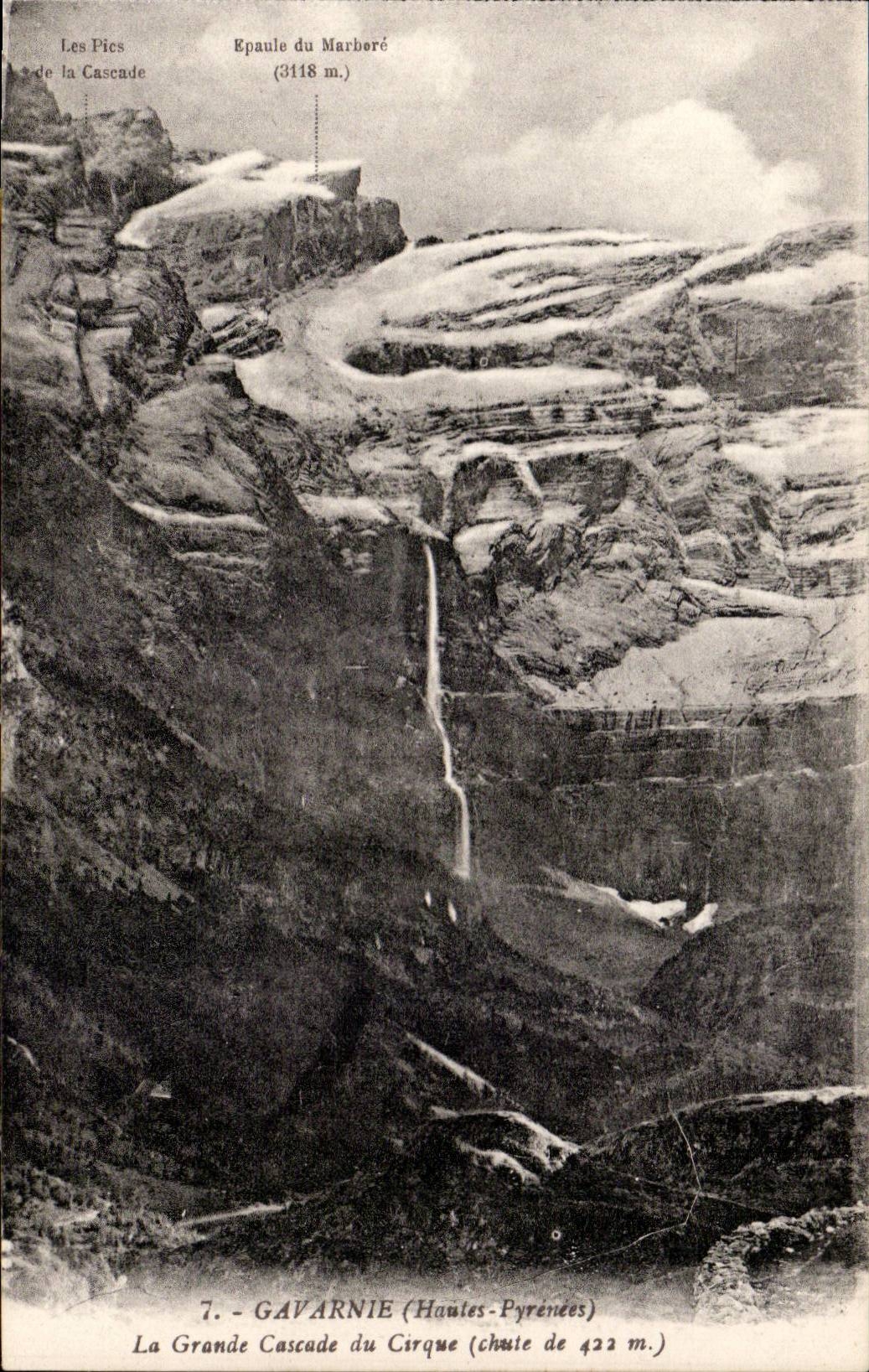 Gavarnie - the Large Cascade of the Circus - CPA