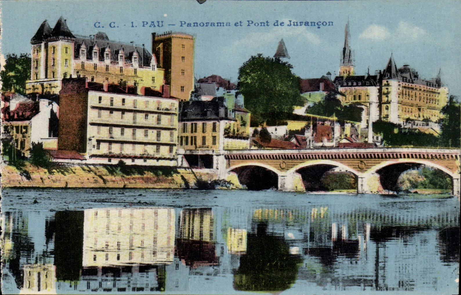 Pau - Panorma and - Bridge of Jurancon CPA