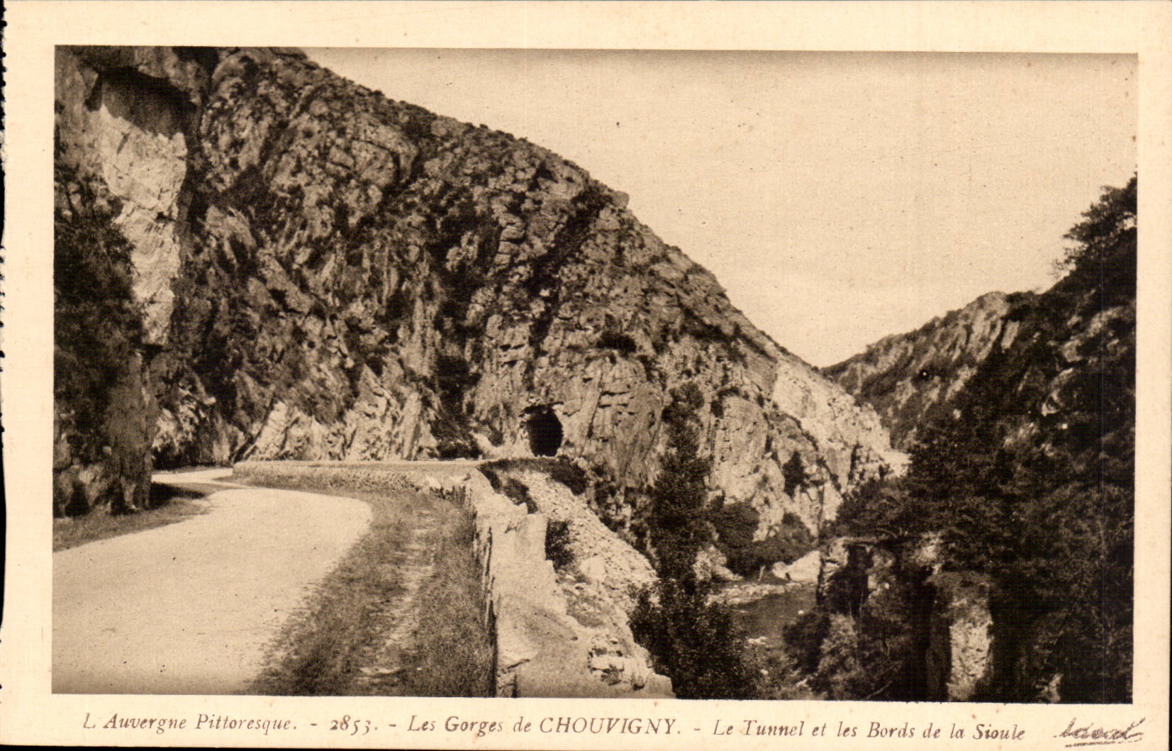 Auvergne - the Throat of Chouvigny - the Tunnel and Edges of Sioule CPA