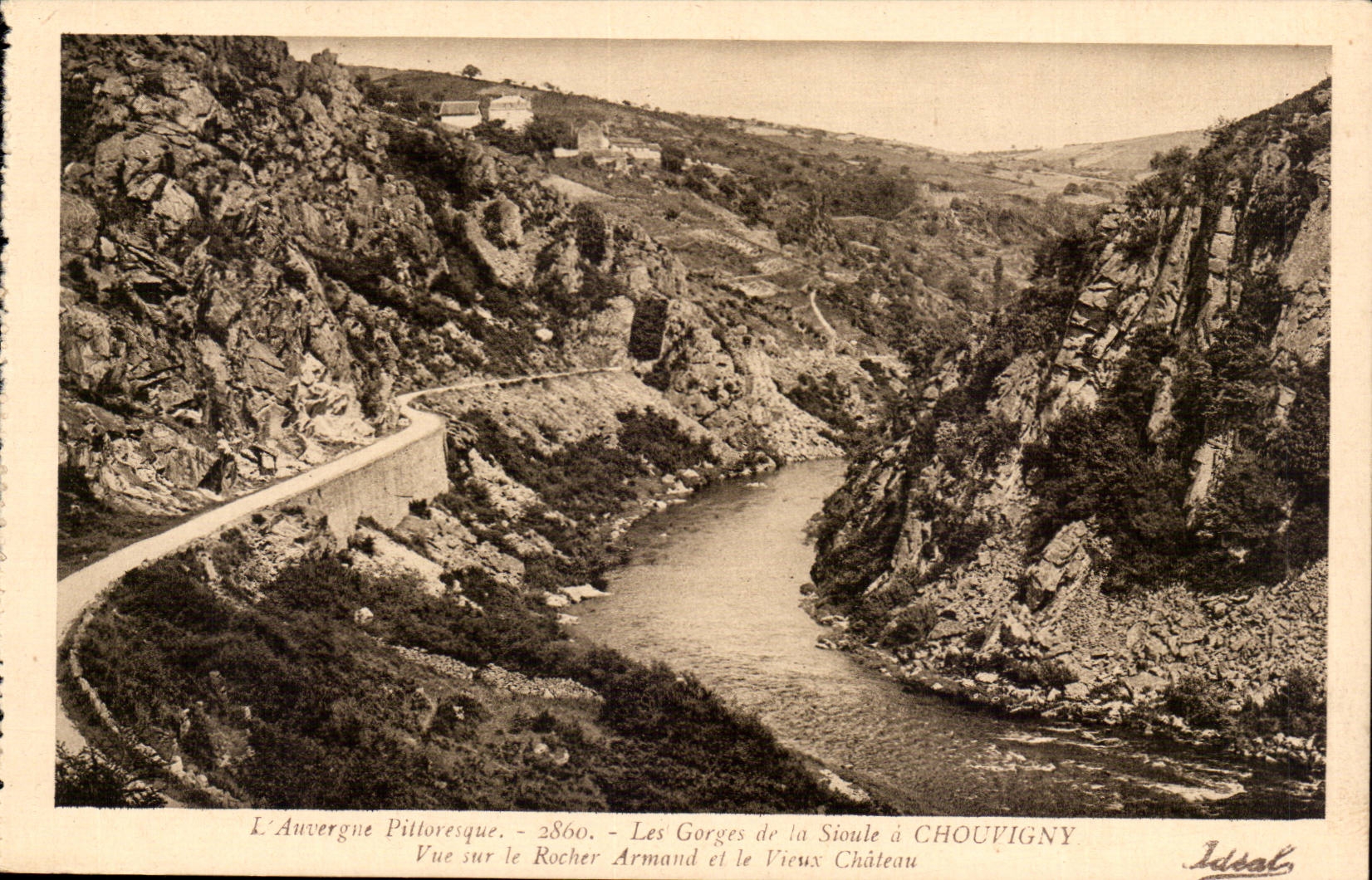 Auvergne - Sight on the Amand Rock and Old Castle CPA