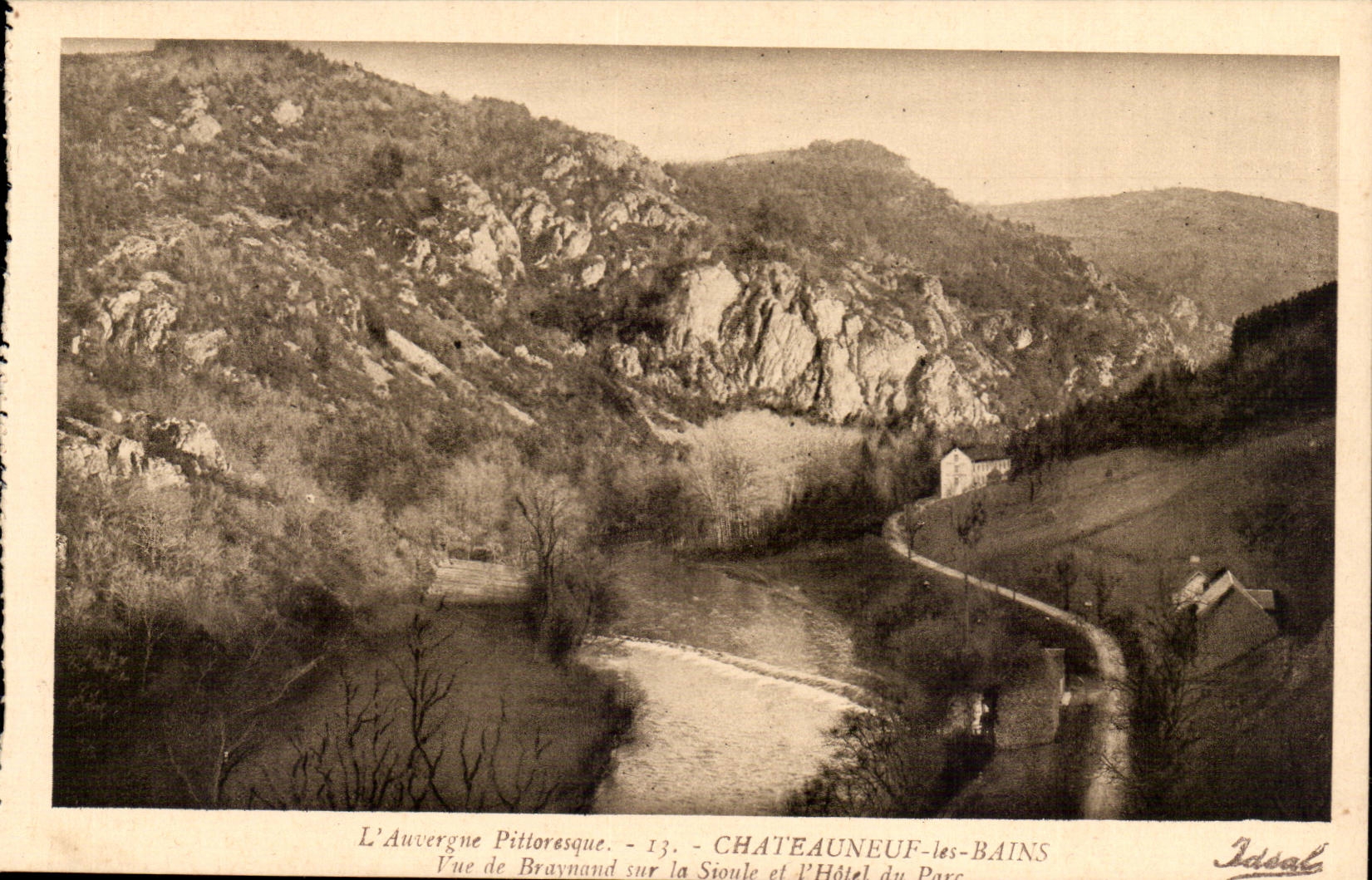 Auvergne - Chateuneuf baths CPA