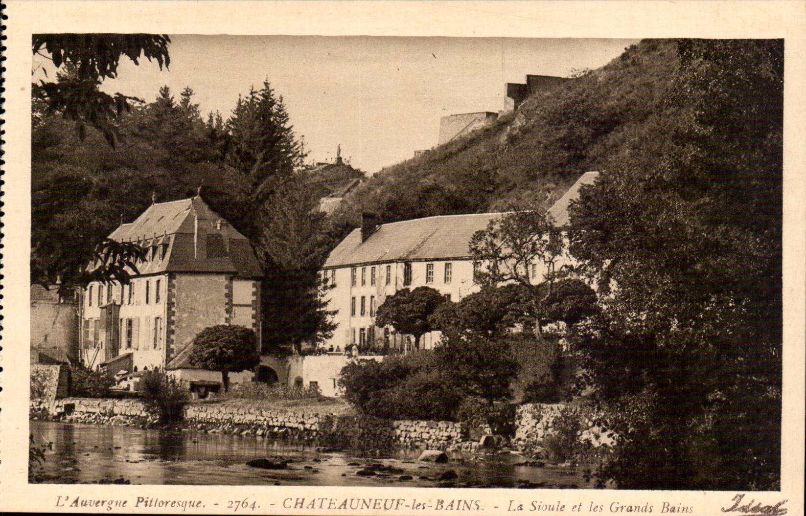 Auvergne - Chateuneuf baths - Sioule and Great Baths - CPA