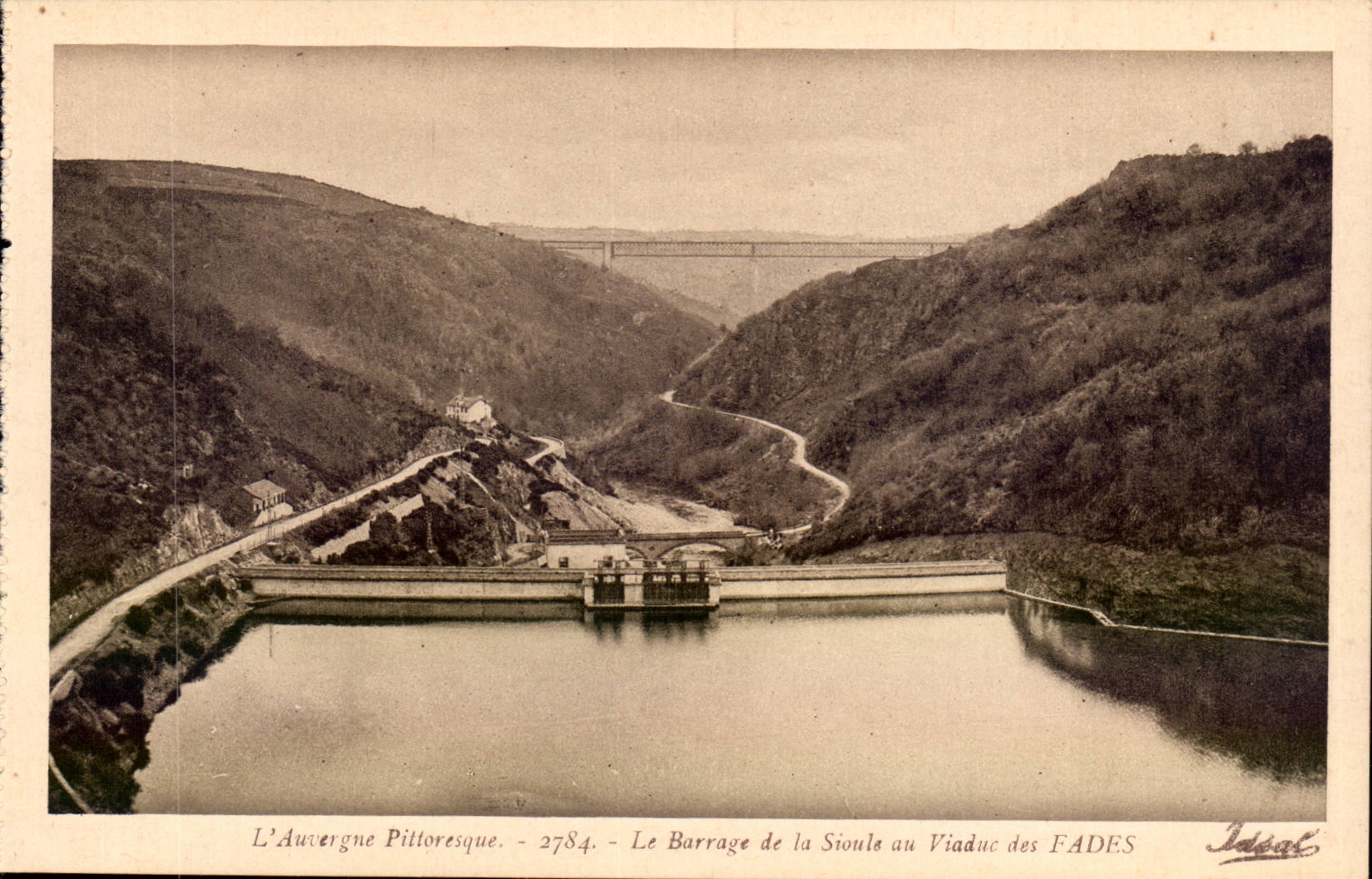 Auvergne - stopping of Sioule and the Viaduct of the Insipid ones - CPA