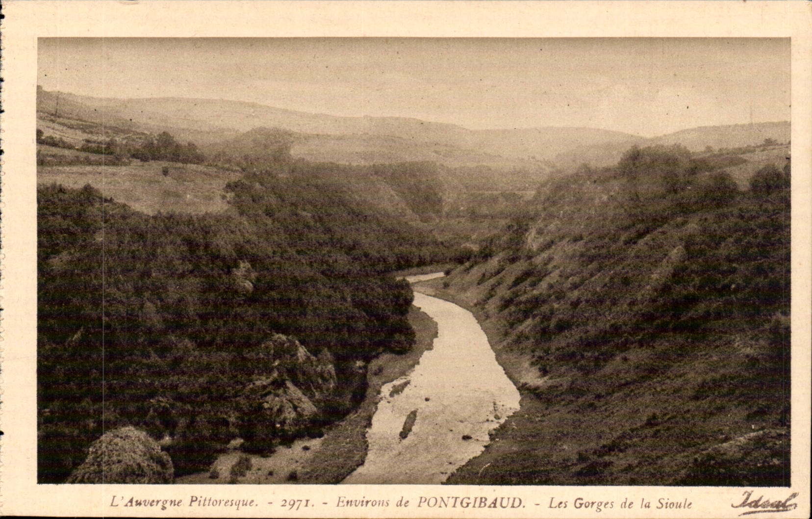 Surroundings of Pontgibaud Falls of Sioule - CPA