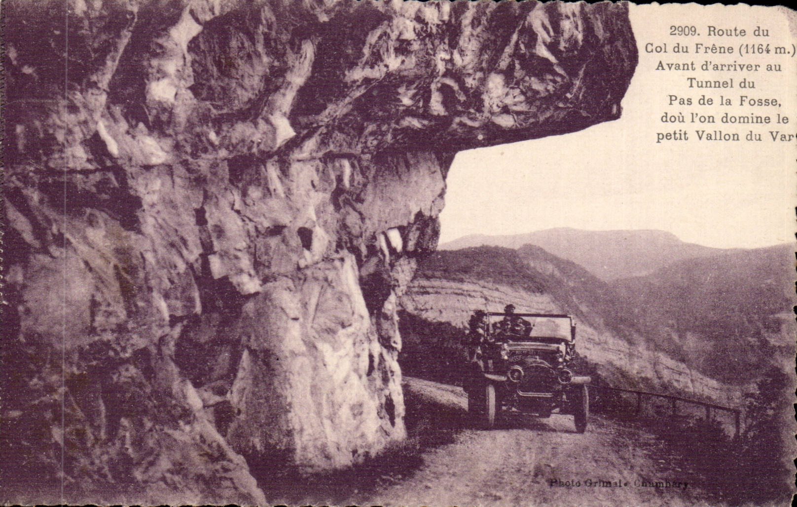 Route du Col du Frene - before arriving at the Tunnel of the Step of the Pit - CPA