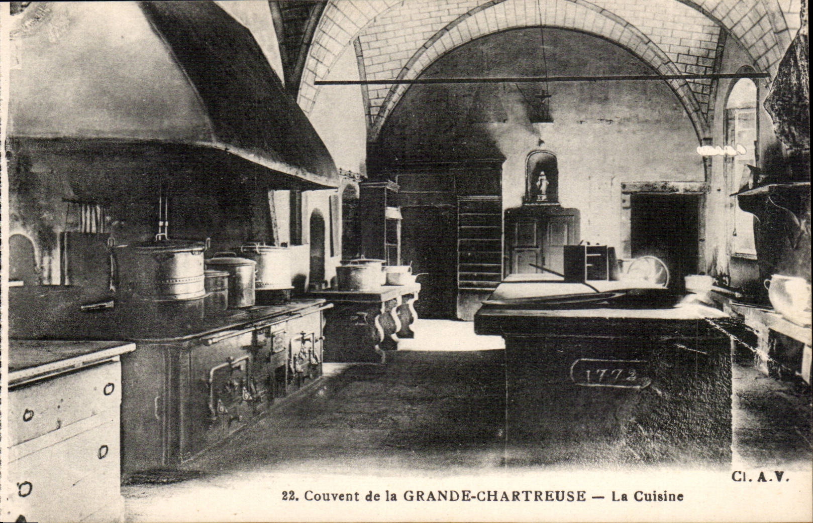 Dauphine - Convent of Large Chartreuse - Kitchen - CPA