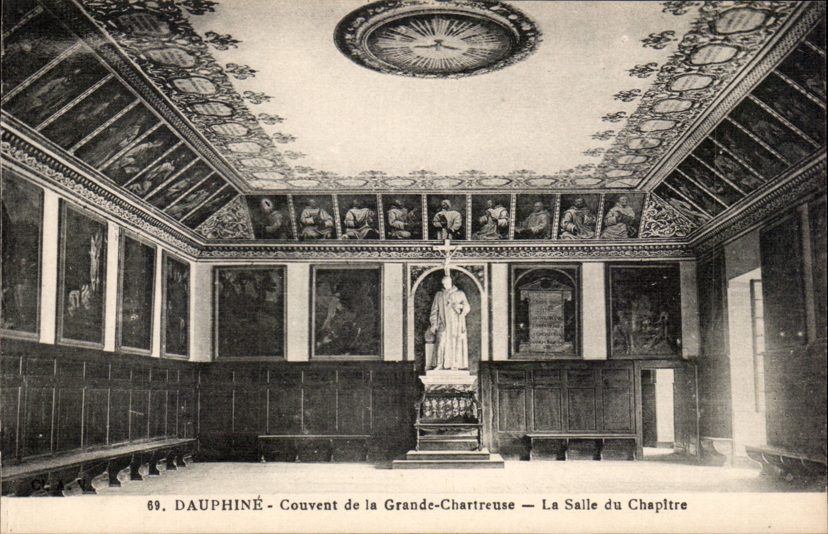 Dauphine - Convent of Large Chartreuse - the Chapter room - CPA