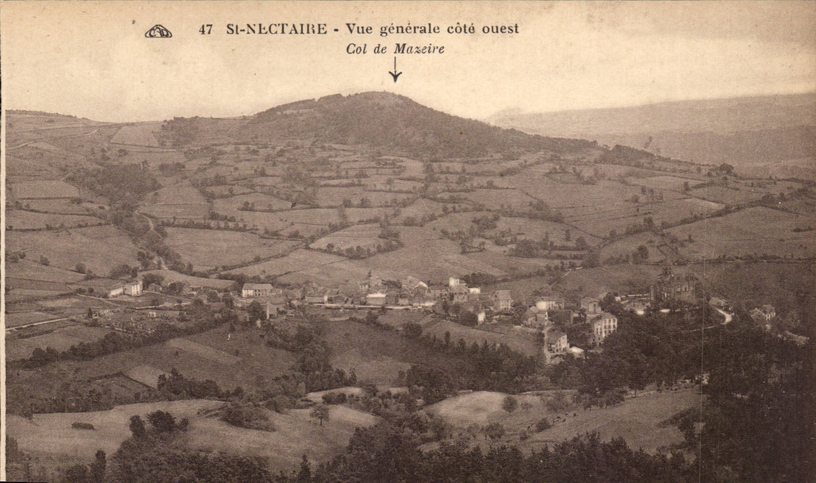 Saint Nectary - View Western Dimension - Collar of Mazeire - CPA