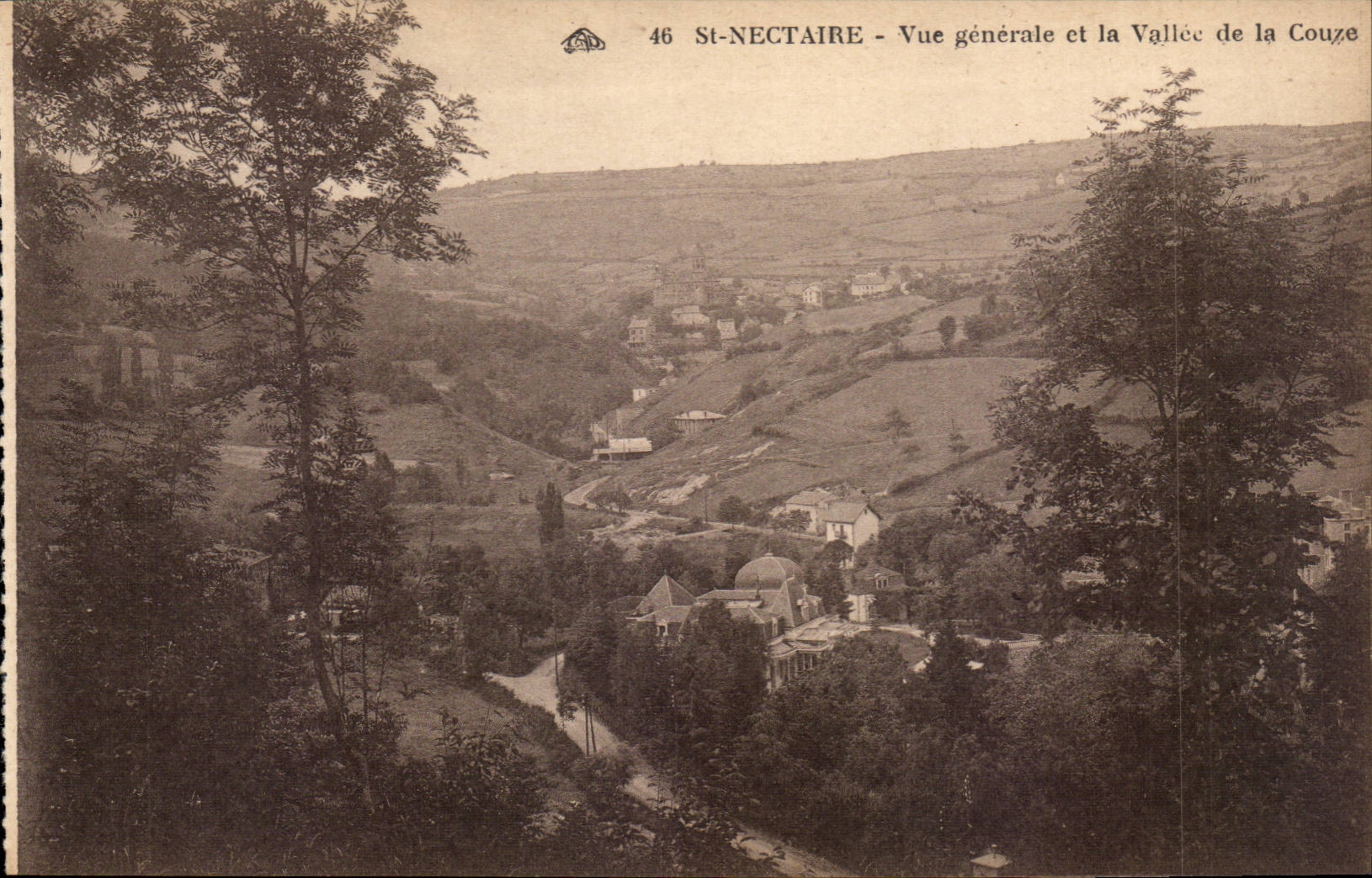 Saint Nectary - View and the Valley of Couze - CPA