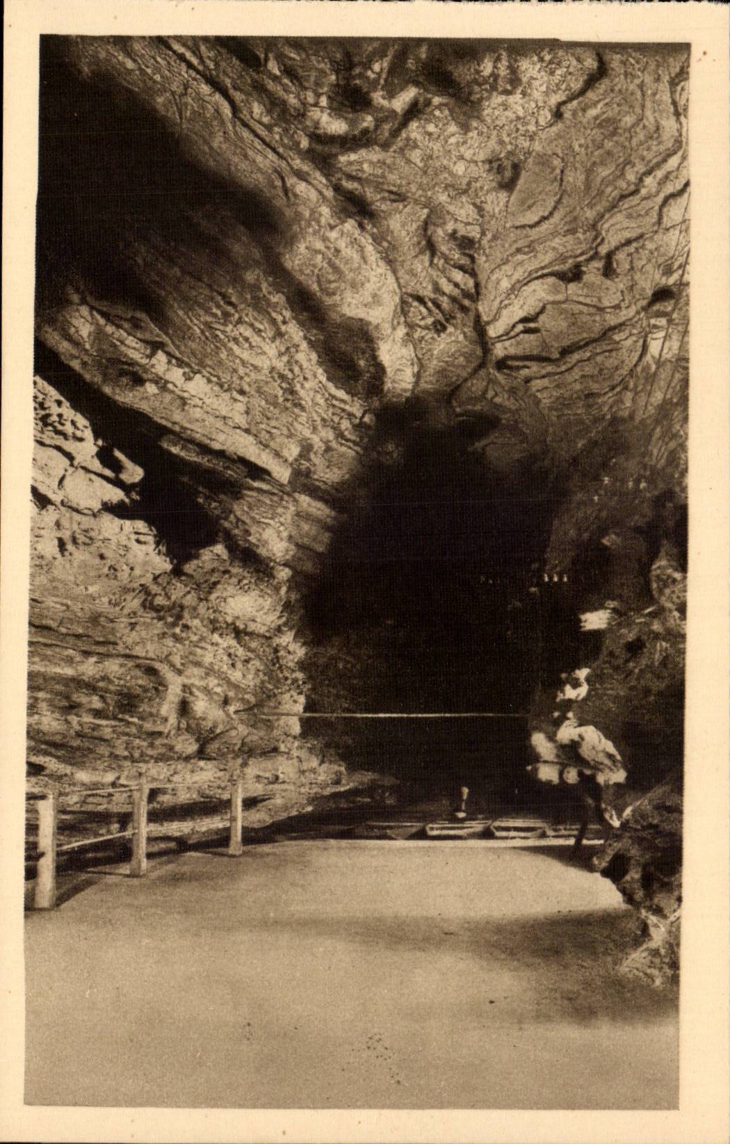 CPA Padirac the landing stage