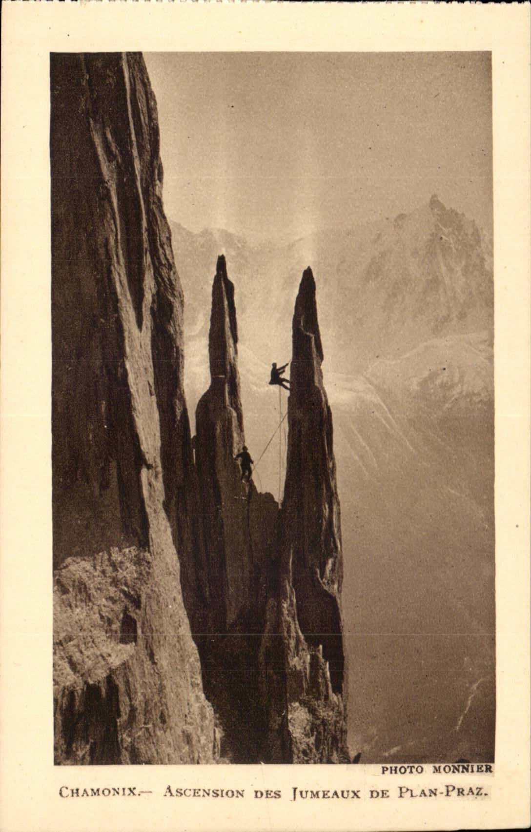 CPA Chamonix Mont Blanc Ascension des jumeaux de Plan Praz