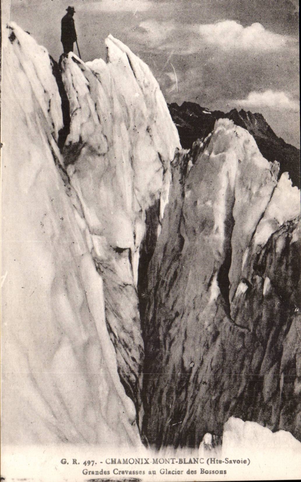 CPA Chamonix Mont Blanc Grandes crevasses des Bossons