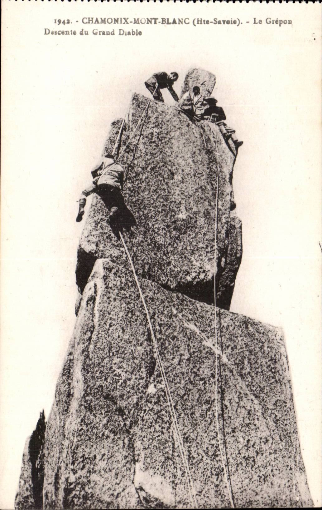 CPA Chamonix Mont Blanc le Guepon Descente du grand diable