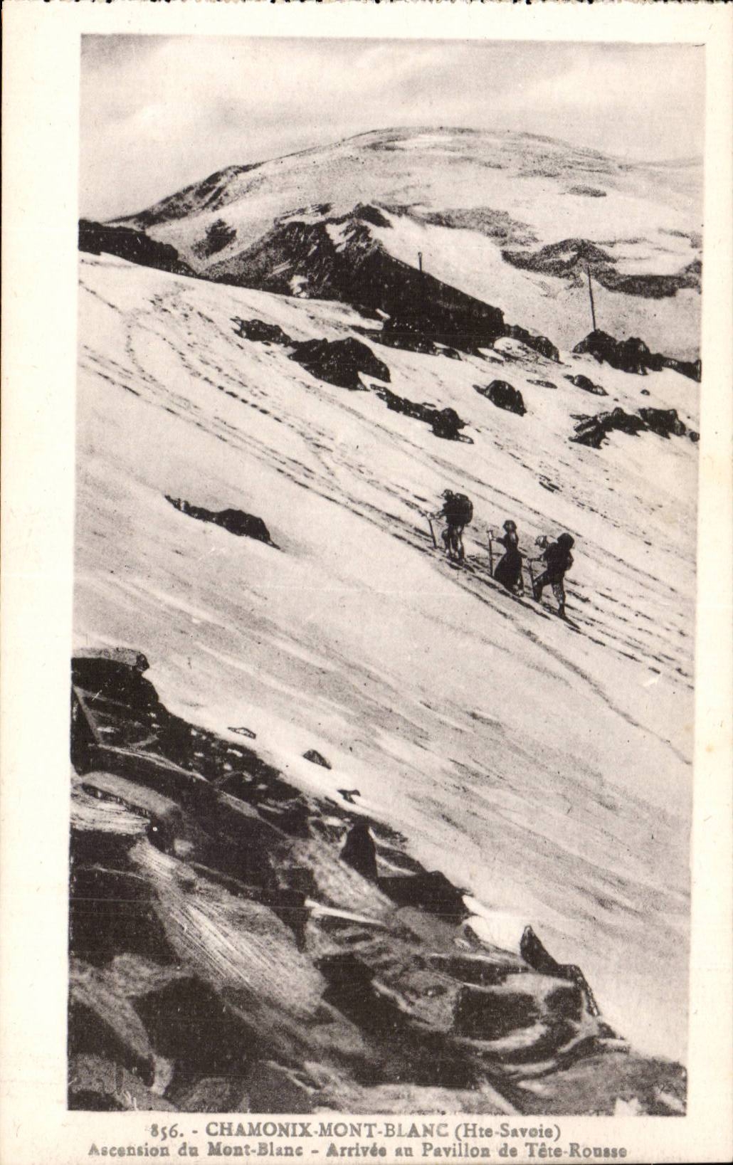 CPA Chamonix Mont Blanc Ascension du Mont Blanc Arrivee au pavillon de Tete Rousse