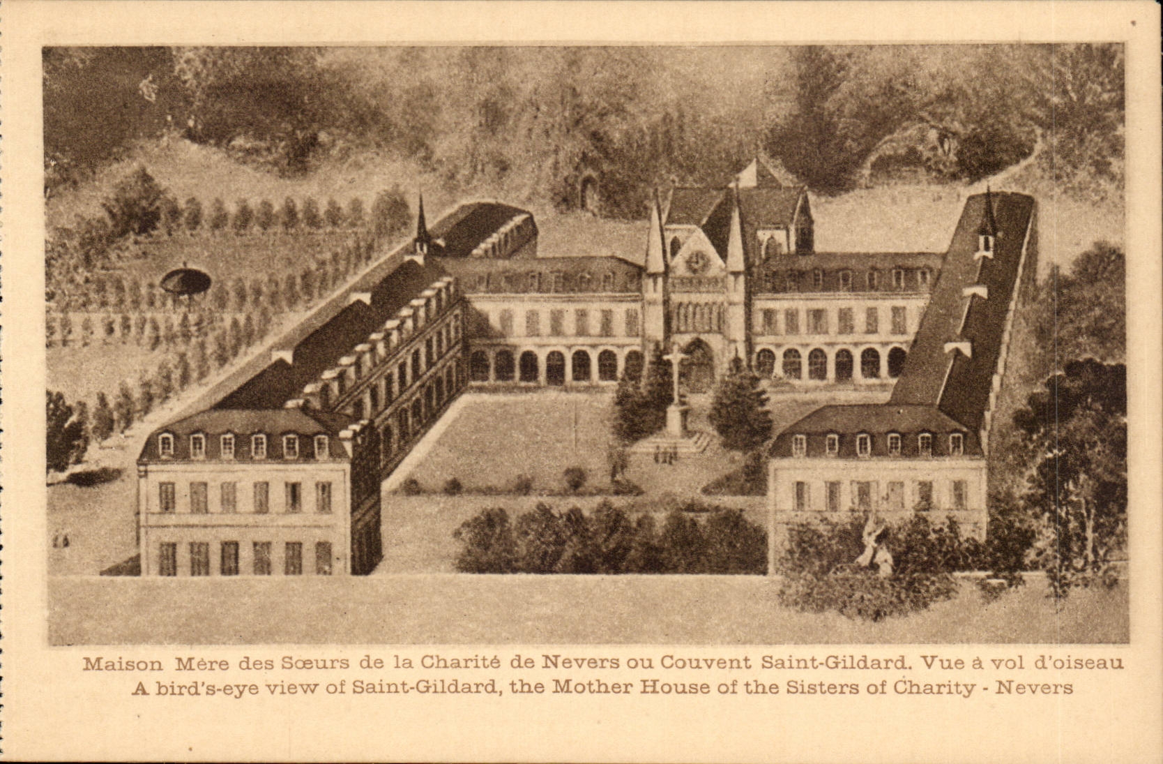 CPA Head office of the sisters of the charity of Nevers or convent Saint Gildard