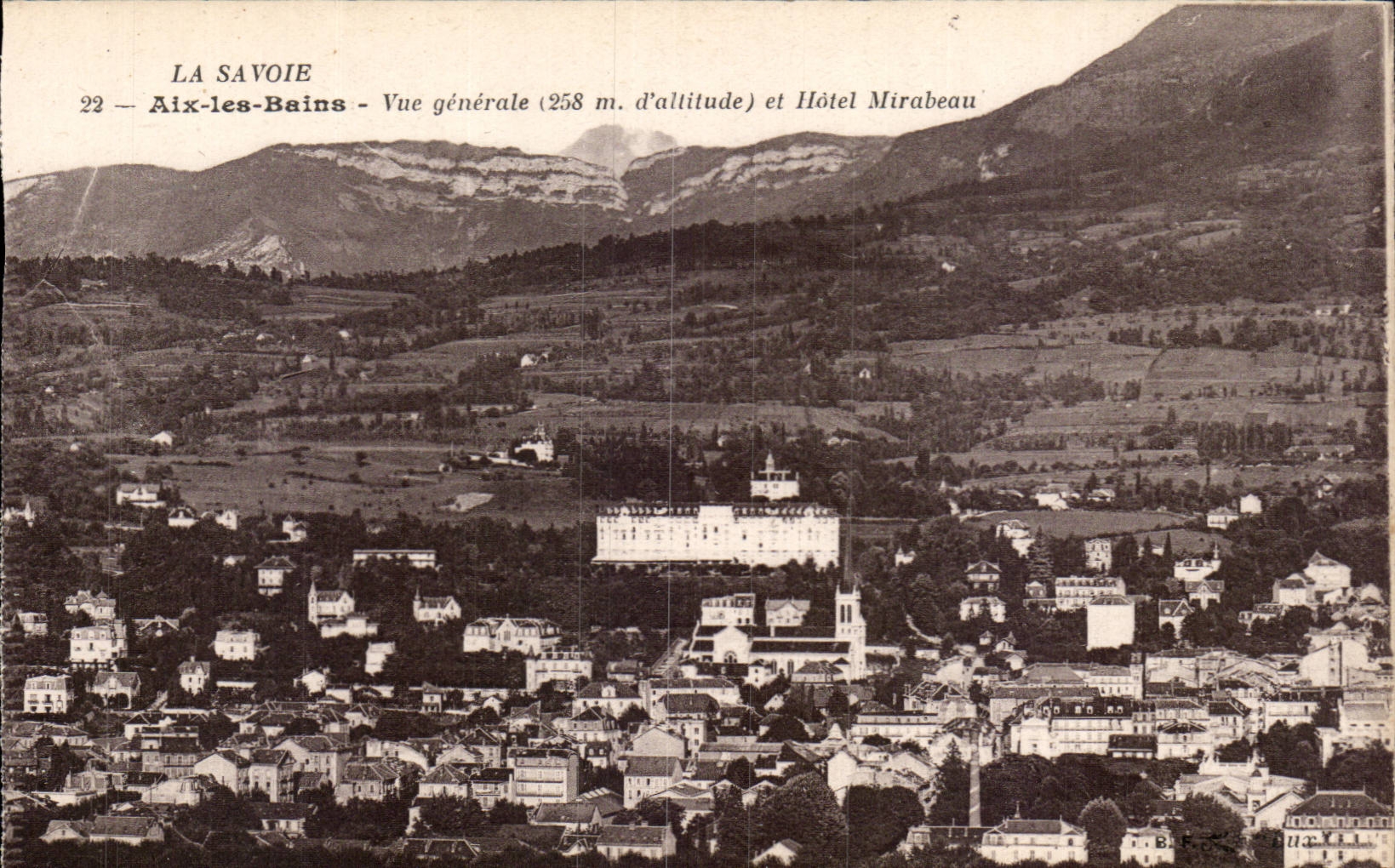 Aix les Bains - View and Mirabeau Hotel - CPA