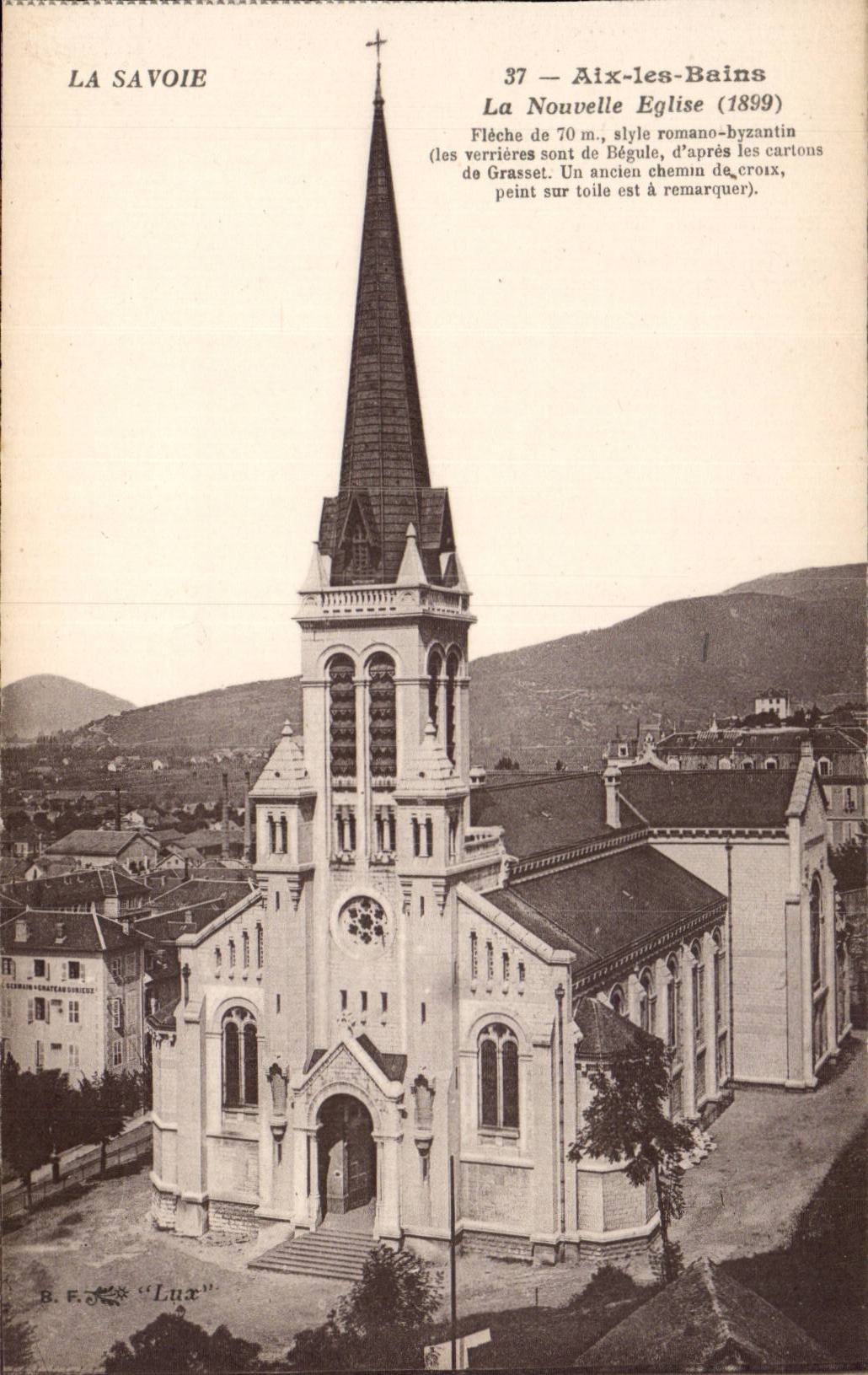 Aix les Bains - the New Church - CPA