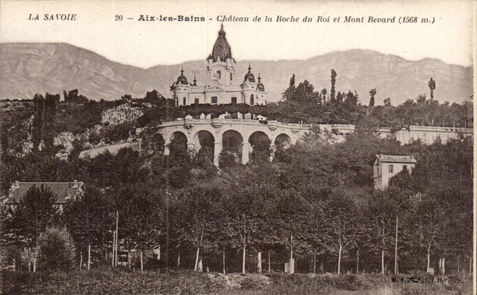 Aix les Bains - Castle of the Rock of the King and Revard Mount - CPA