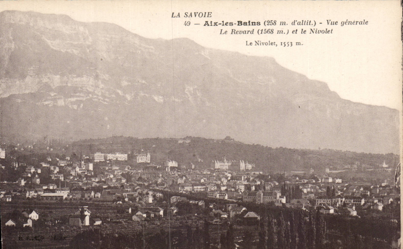 Aix les Bains - View Revard and Nivolet - CPA