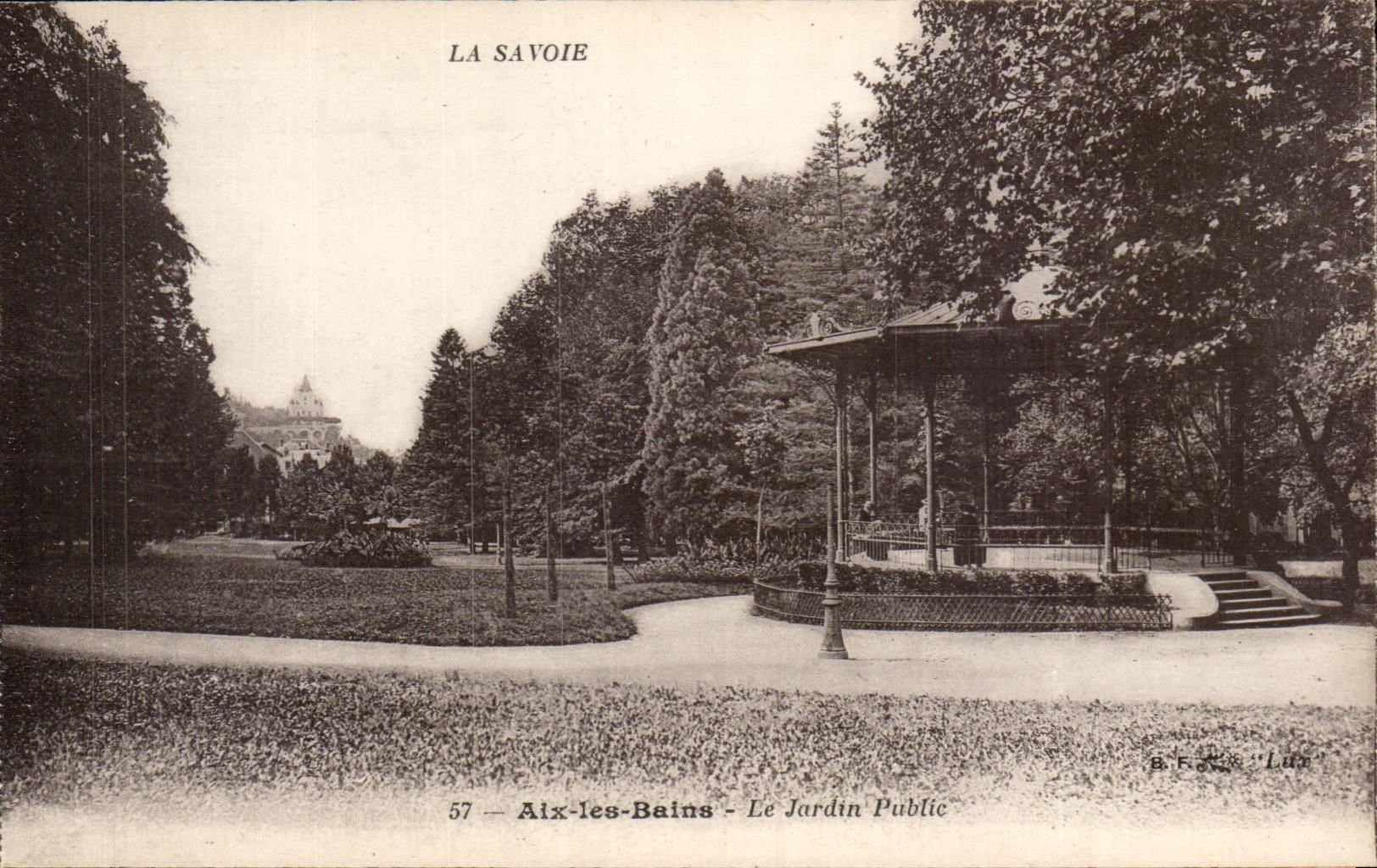 Aix les Bains - the Pubic Garden - CPA
