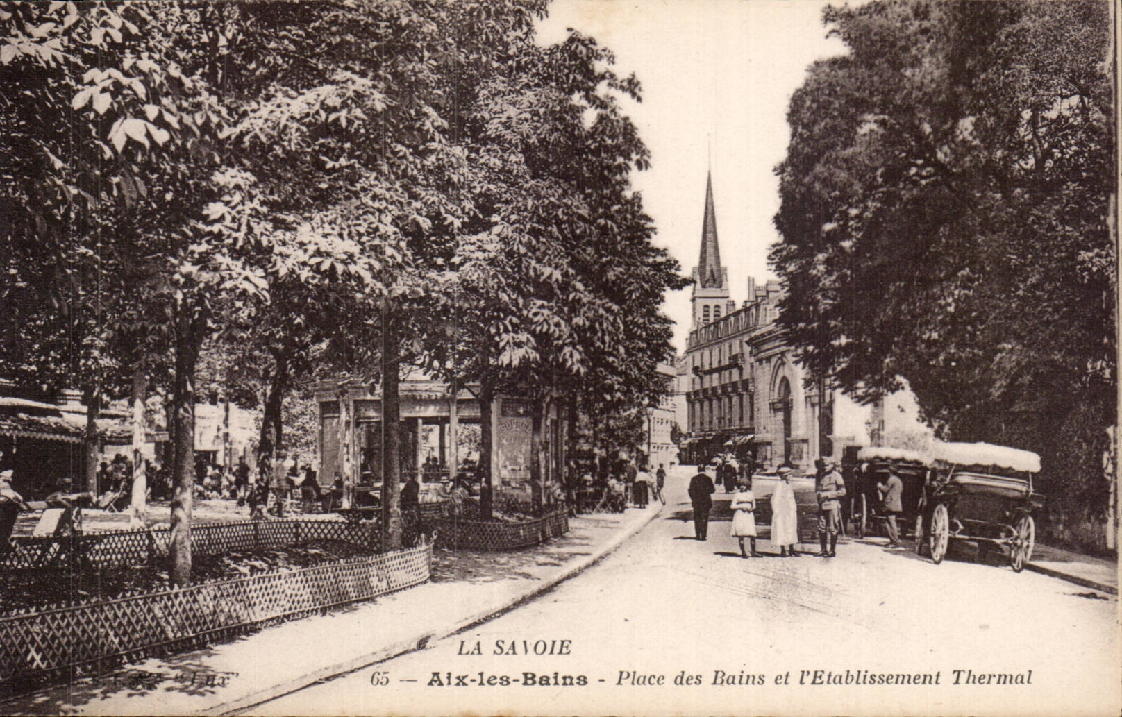 Aix les Bains - Place of the Baths and Hydropathic establishment - CPA