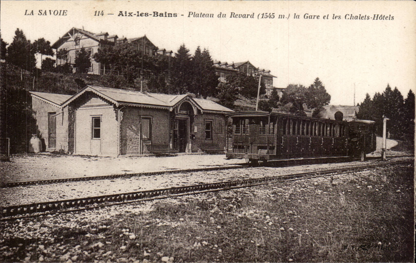 Aix les Bains - Plate of Revard - Train station - train and the Country cottages Hotels - CPA