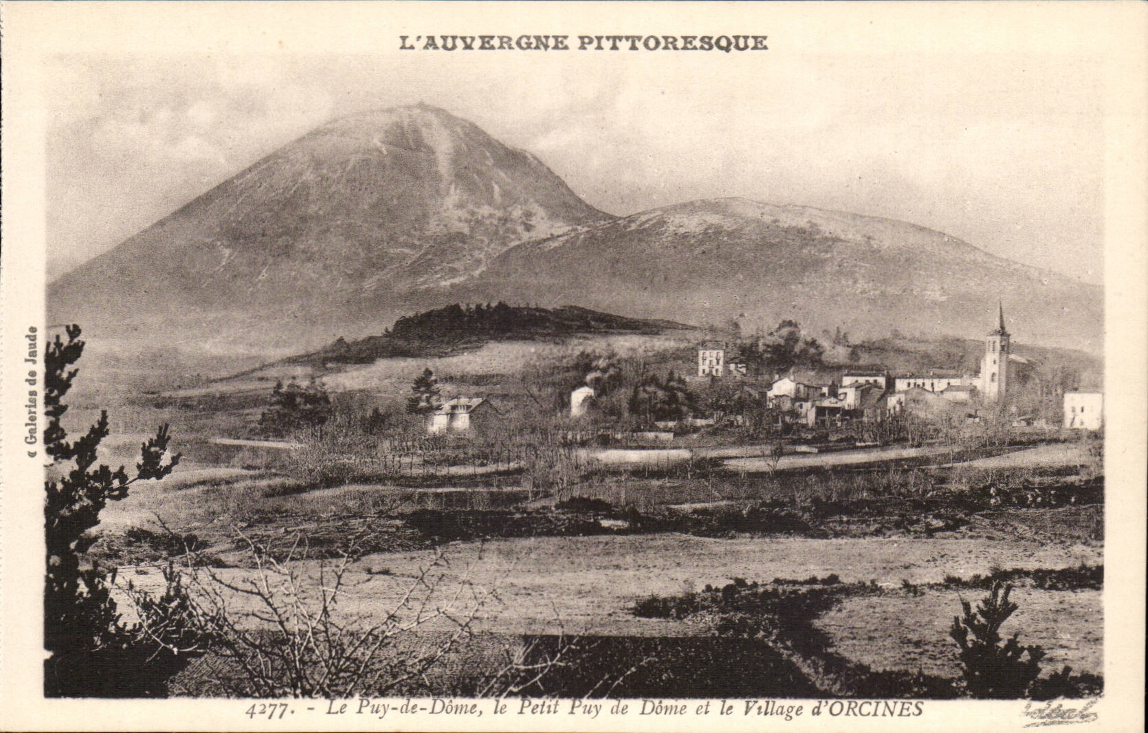 Orcines - Small Puy de Dome and the Village - CPA